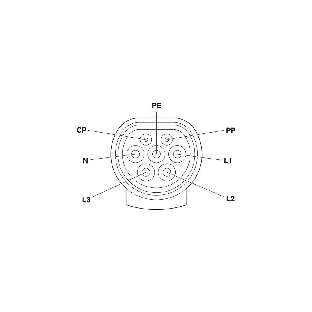 Phoenix Contact 1832835 AC şarj kablosu 5 Metre CHARX