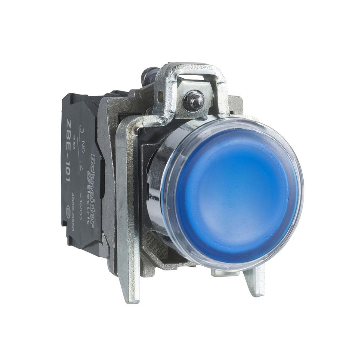 Schneider XB4BW36B5 Işıklı Buton Mavi Led 1Na+1Nk 24V Ac/Dc