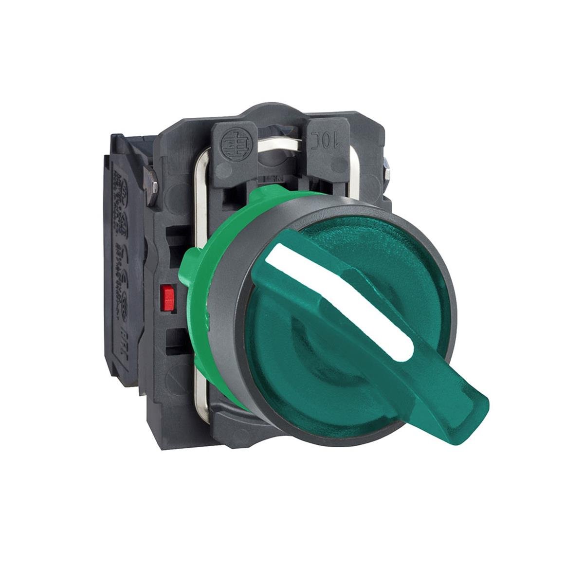 Schneider XB5AK123B5 Işıklı Mandal Yeşil Led 0-1 1Na+1Nk 24VAc/Dc