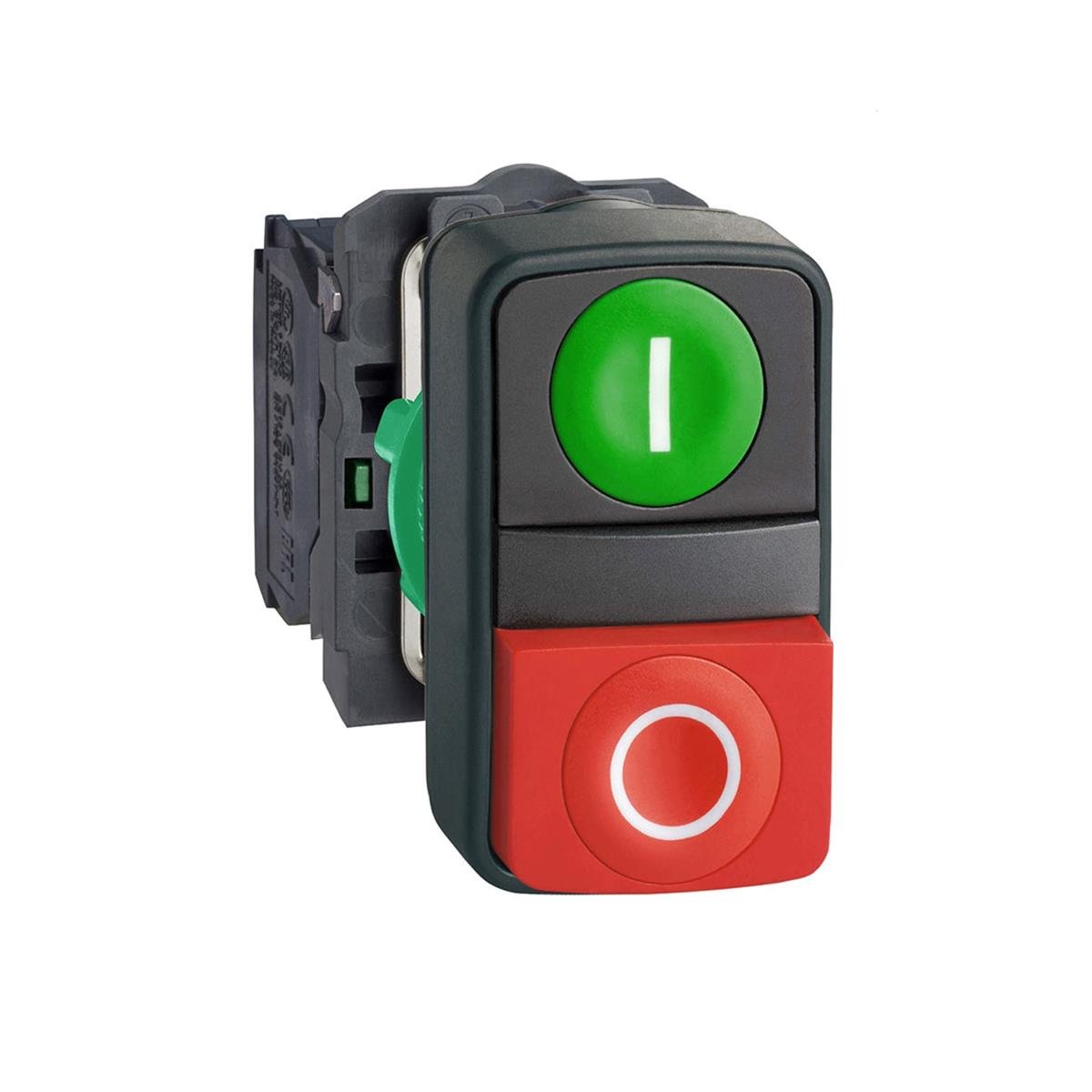 Schneider XB5AL73415 İkiz Buton Kırmızı/Yeşil 0-I 1Na+1Nk