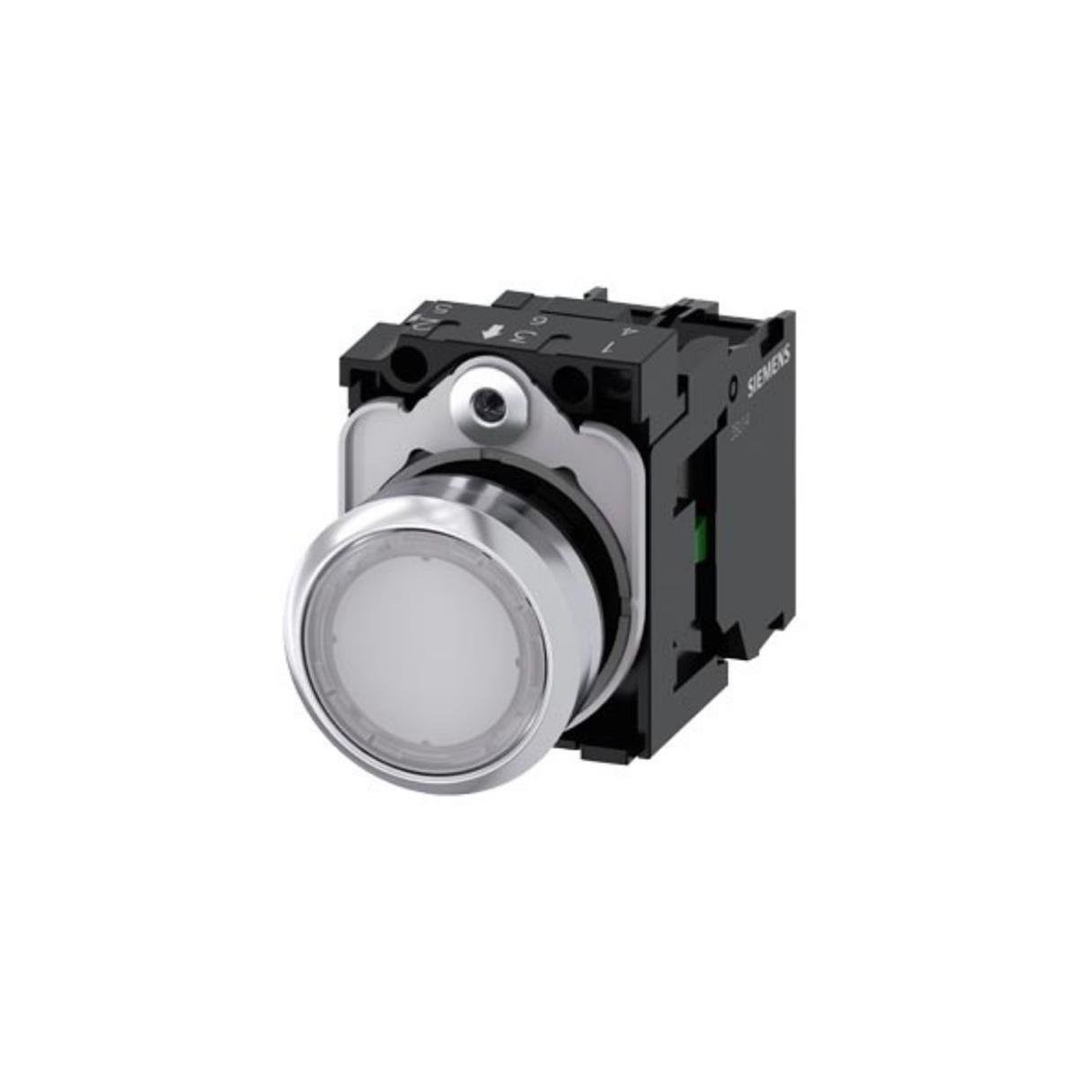 Siemens 3SB6163-0DB60-1BA0 Işıklı Buton Beyaz 1 Na 24V Ac/Dc