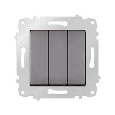 Viko 90445068 Üçlü Anahtar Antrasit ''Linnera Life''