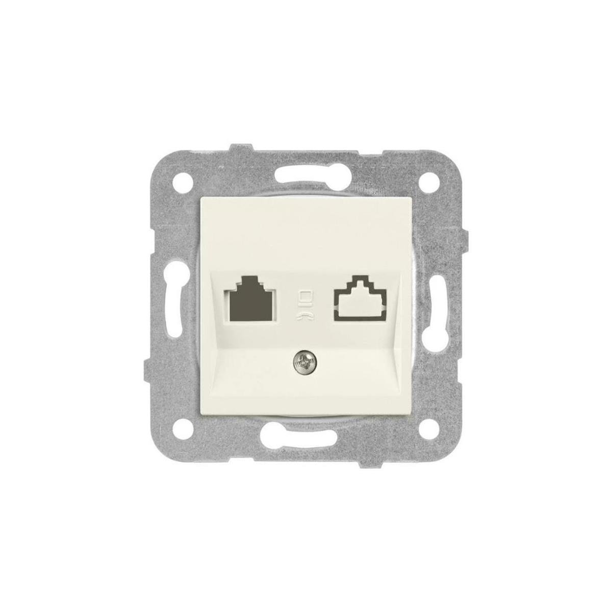 Viko 90967262 2'li Data Prizi Jacksız Krem 