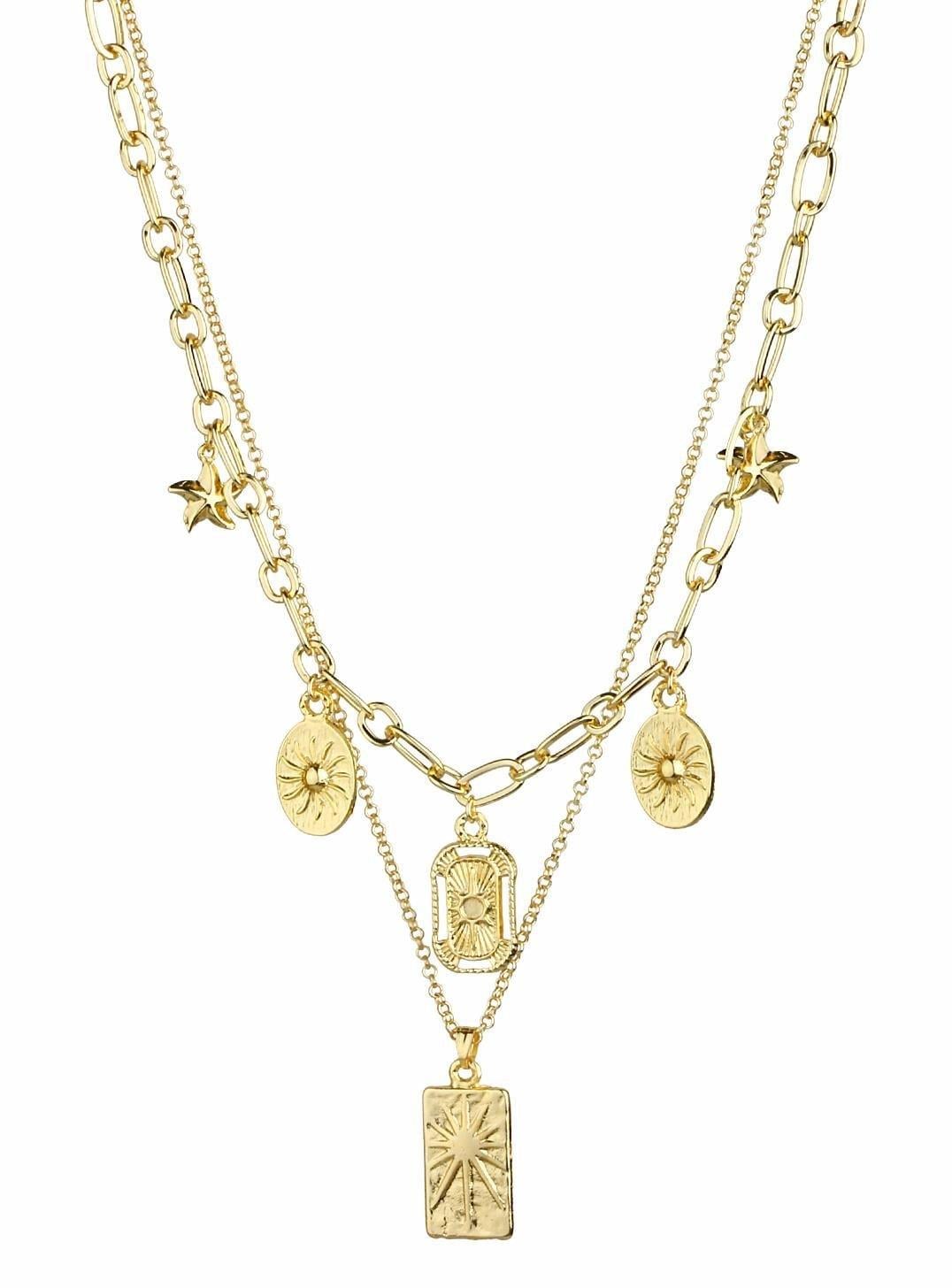 Charm Detaylı Katlı Kolye