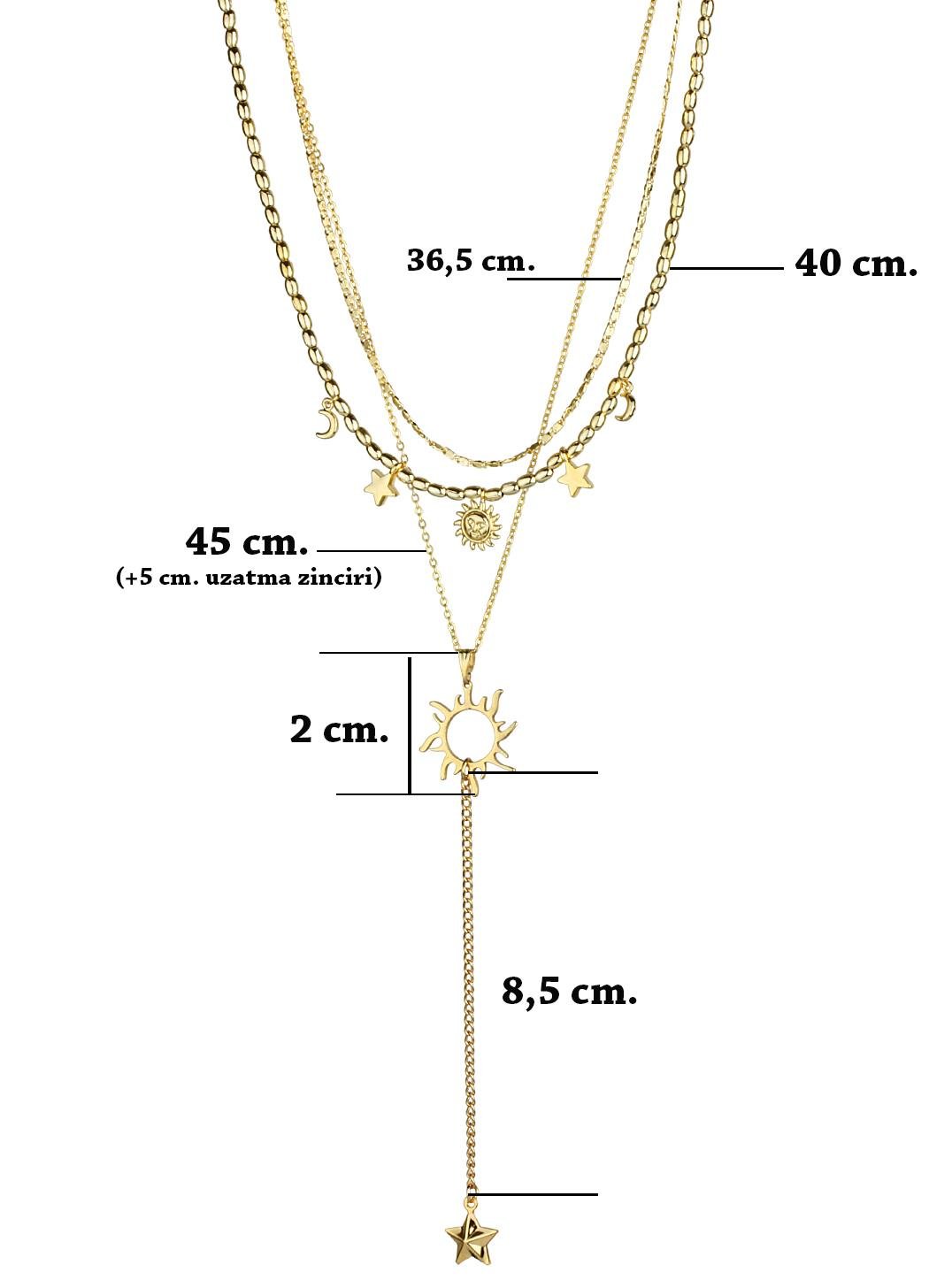 Güneş Objeli Charm Kolye