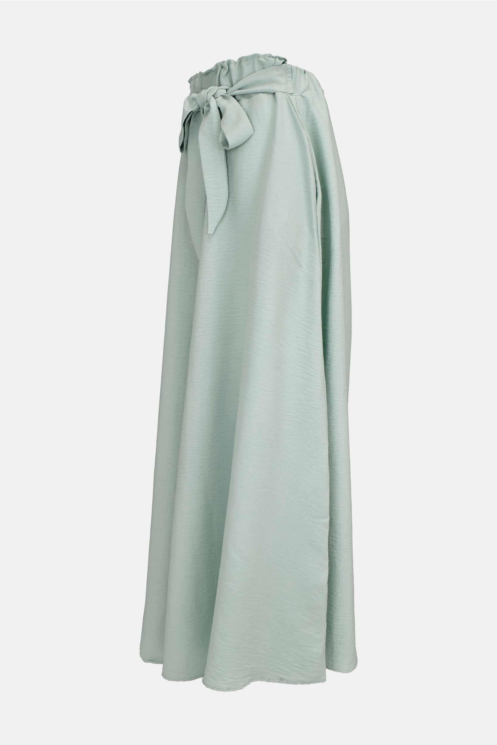 Beli Kuşaklı Etek Pantolon - Turkuaz