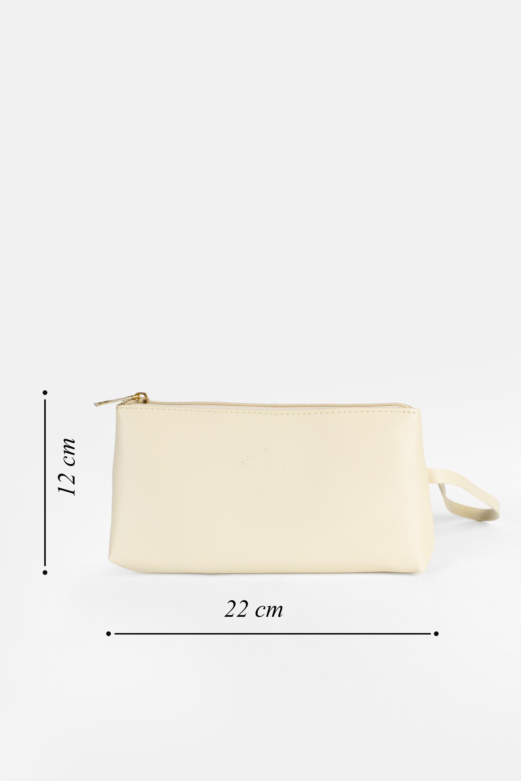 Biriz Kadın Makyaj Çantası - Krem