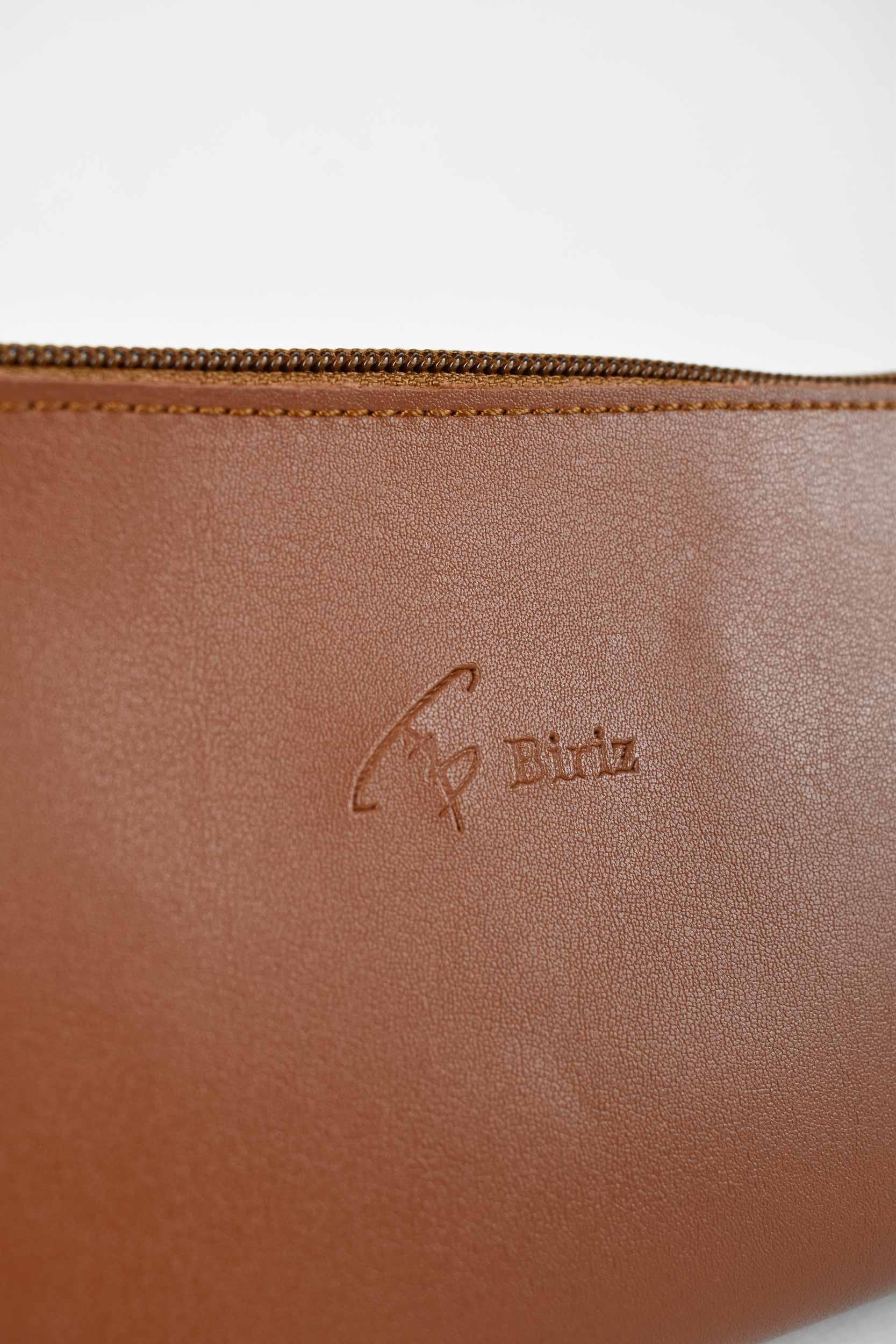 Biriz Kadın Makyaj Çantası - Taba