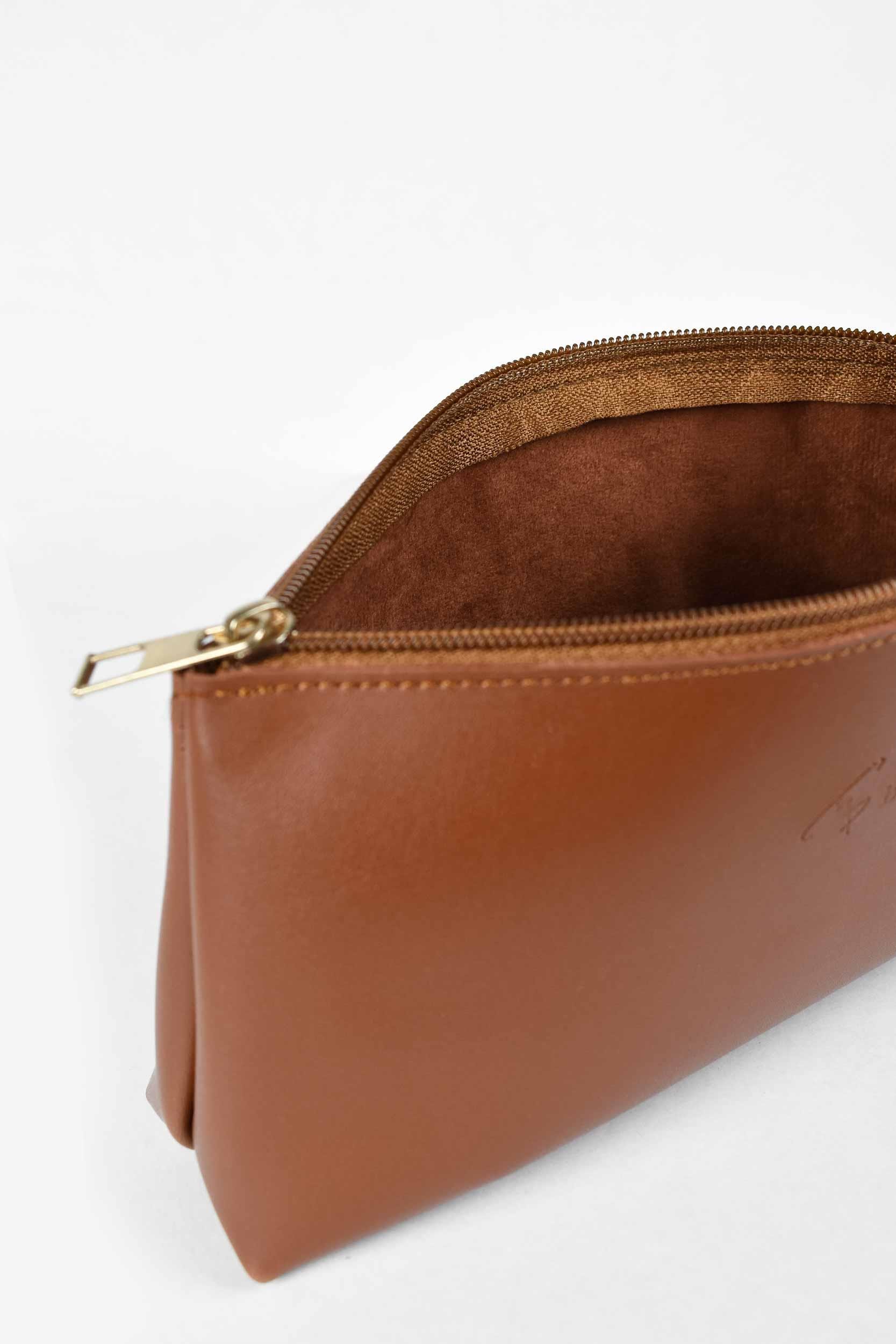 Biriz Kadın Makyaj Çantası - Taba