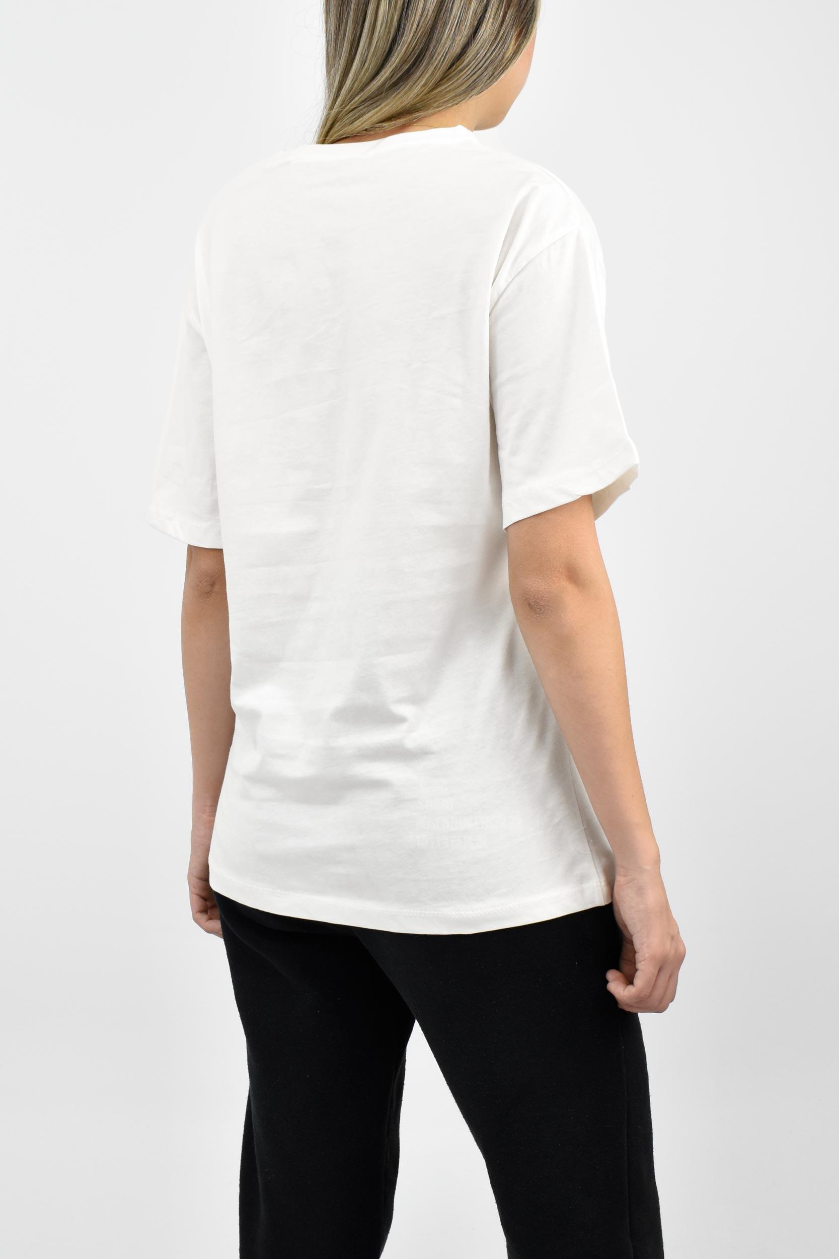 Bisiklet Yaka Oversize Basic Tişört - Krem