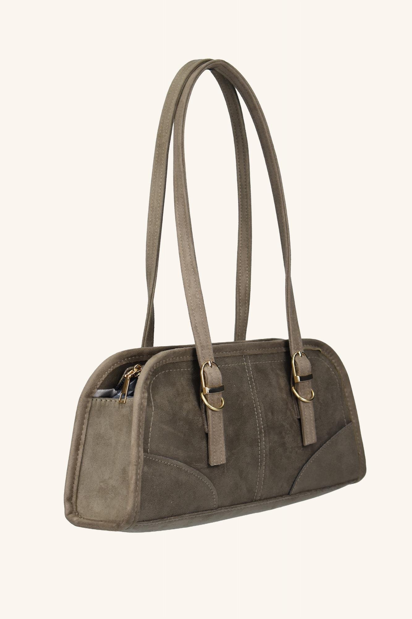 Chic Model Süet Baget Çanta - Vizon