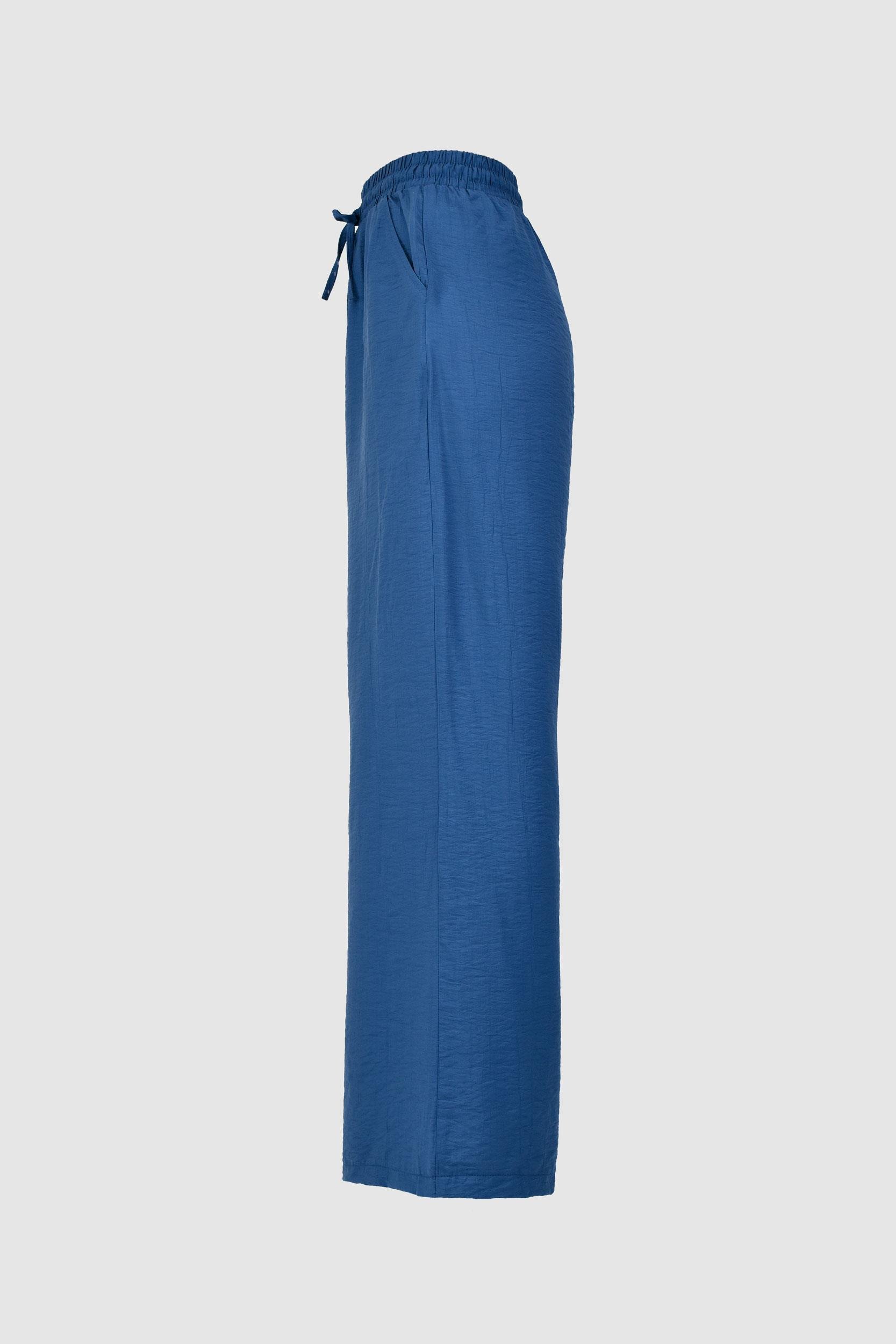 Çilek Kumaş Yazlık Pantolon -Mavi