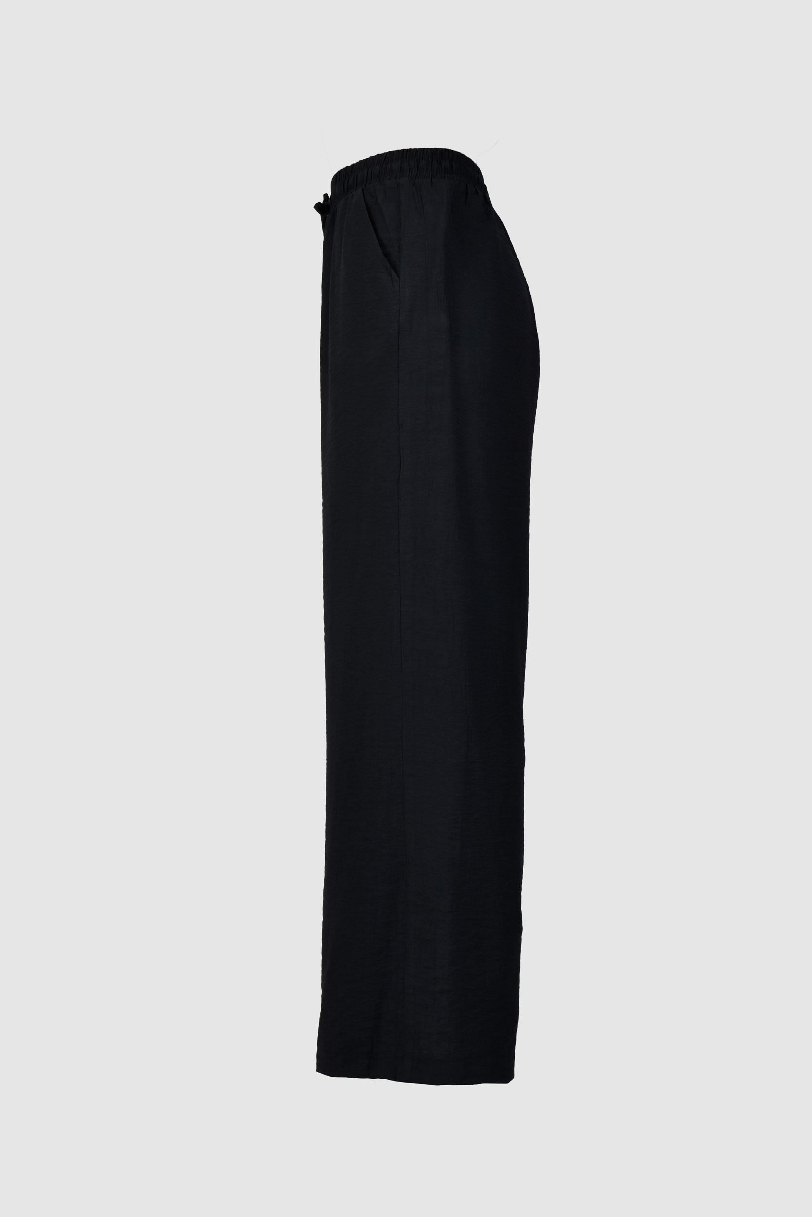 Çilek Kumaş Yazlık Pantolon -Siyah