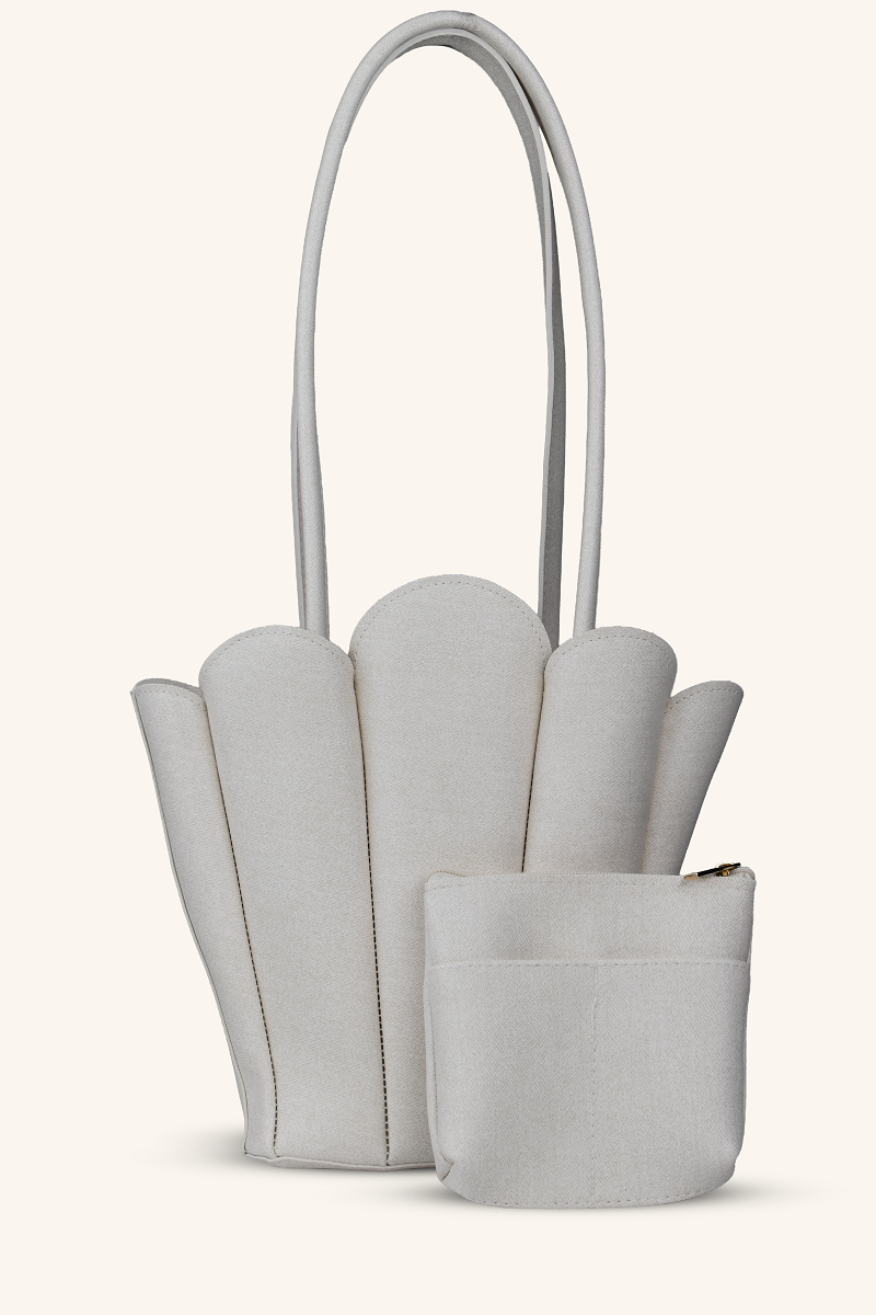 Dore El ve Omuz Çantası - Krem