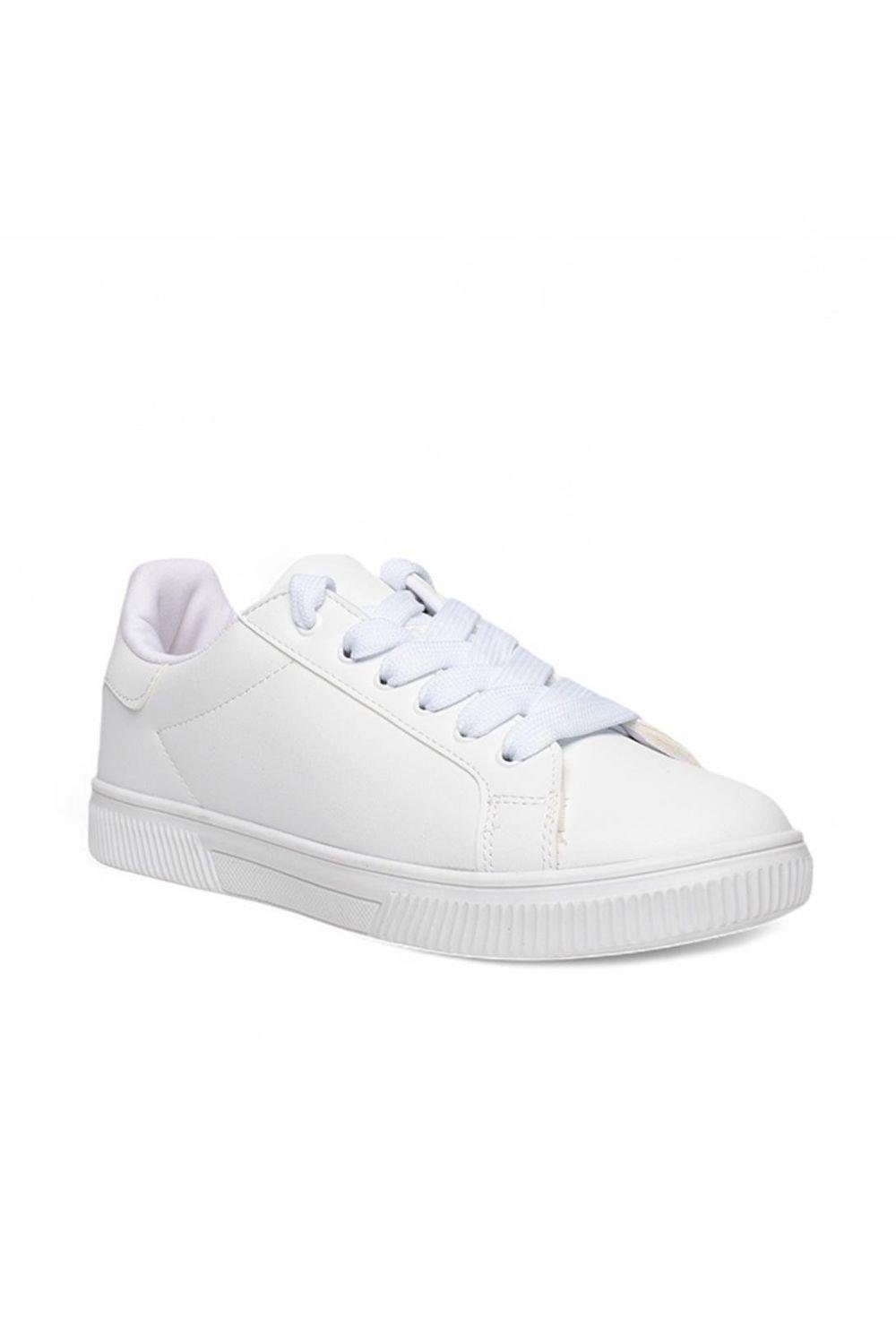 Kadın Deri Sneaker - Beyaz