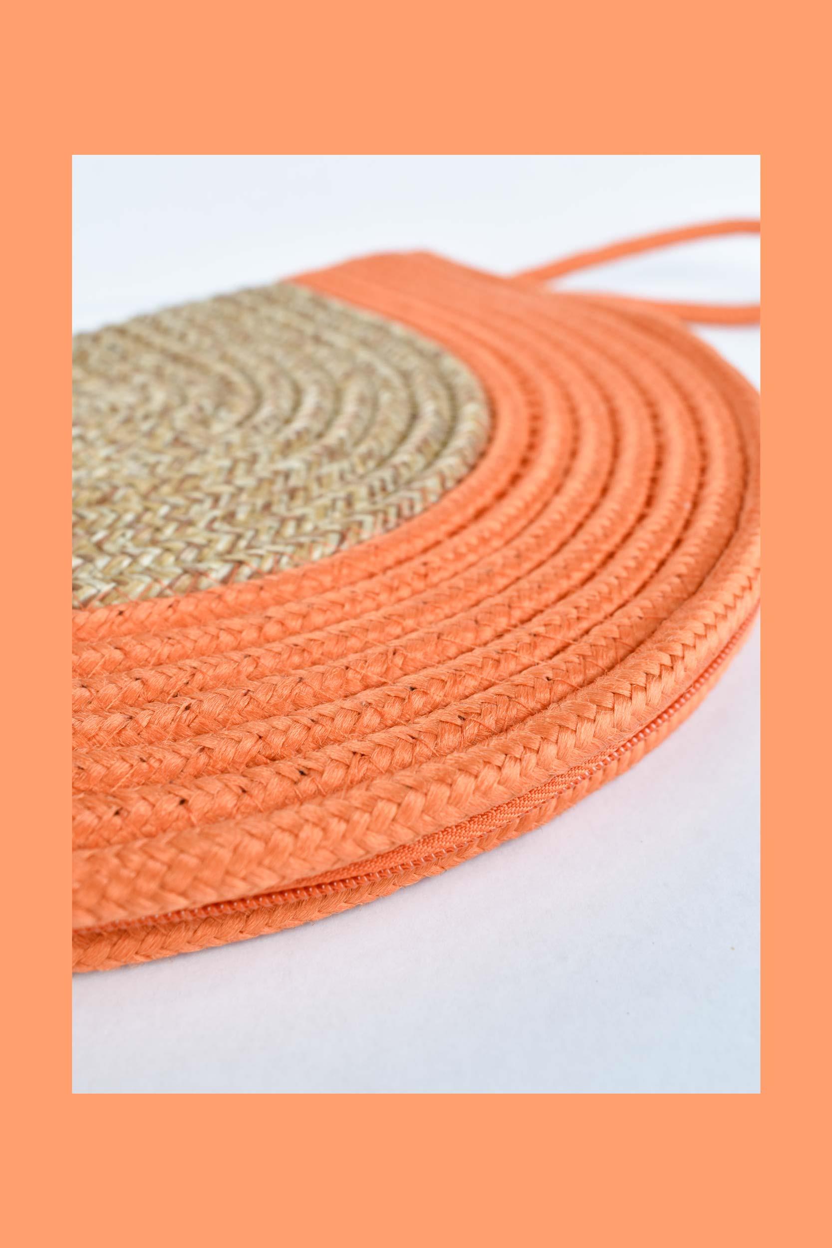 Kadın Hasır El Çantası - Turuncu