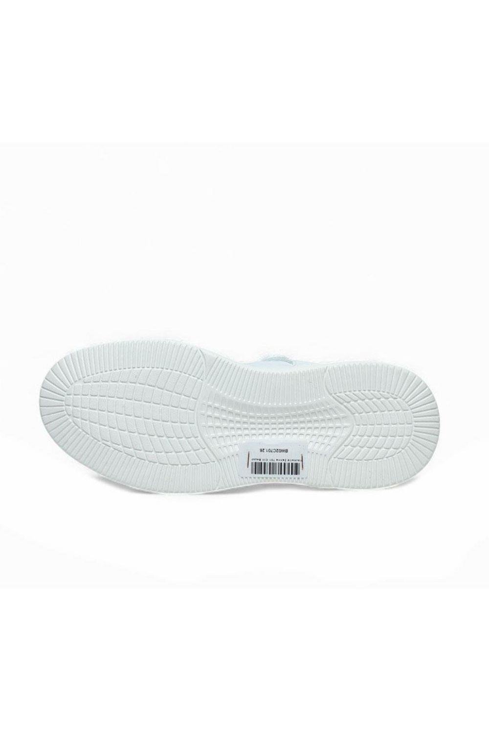 Kadın Kalın Taban Deri Sneaker - Beyaz