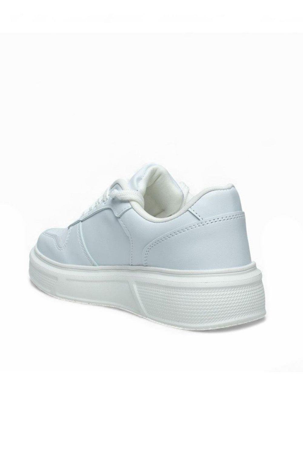 Kadın Kalın Taban Deri Sneaker - Beyaz