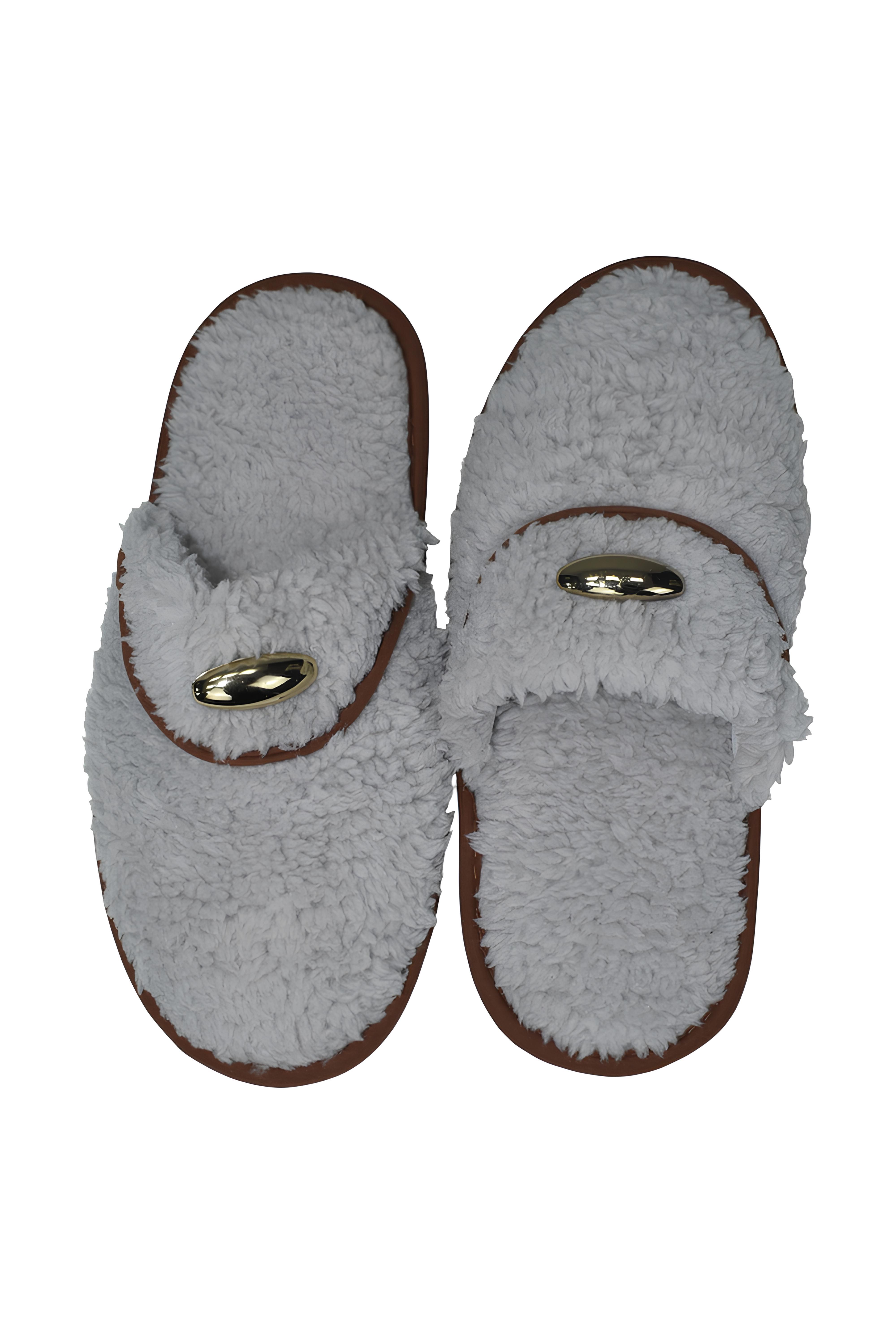 Kadın Kışlık Ev Terliği - Gri 