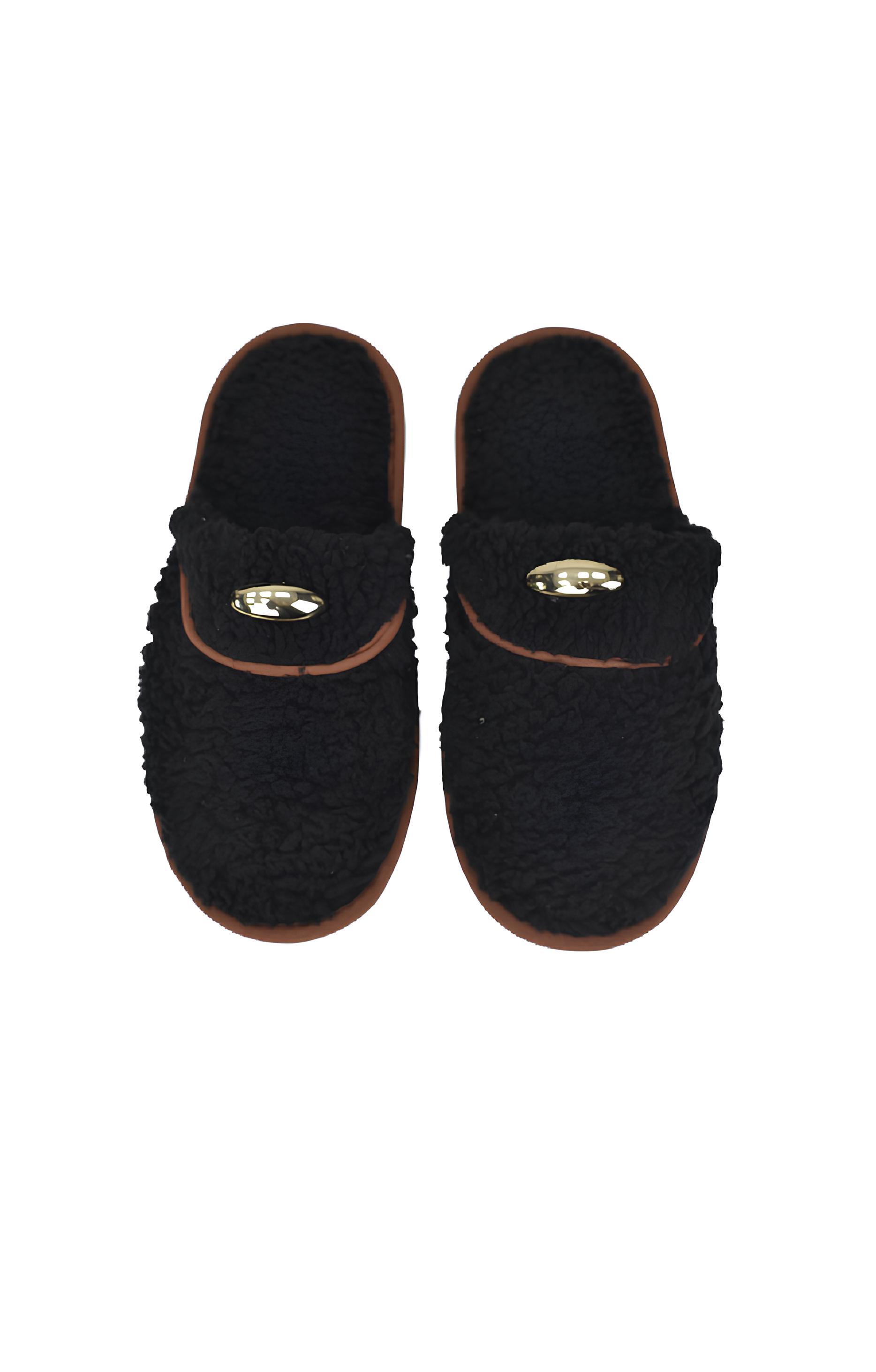 Kadın Kışlık Ev Terliği - Siyah