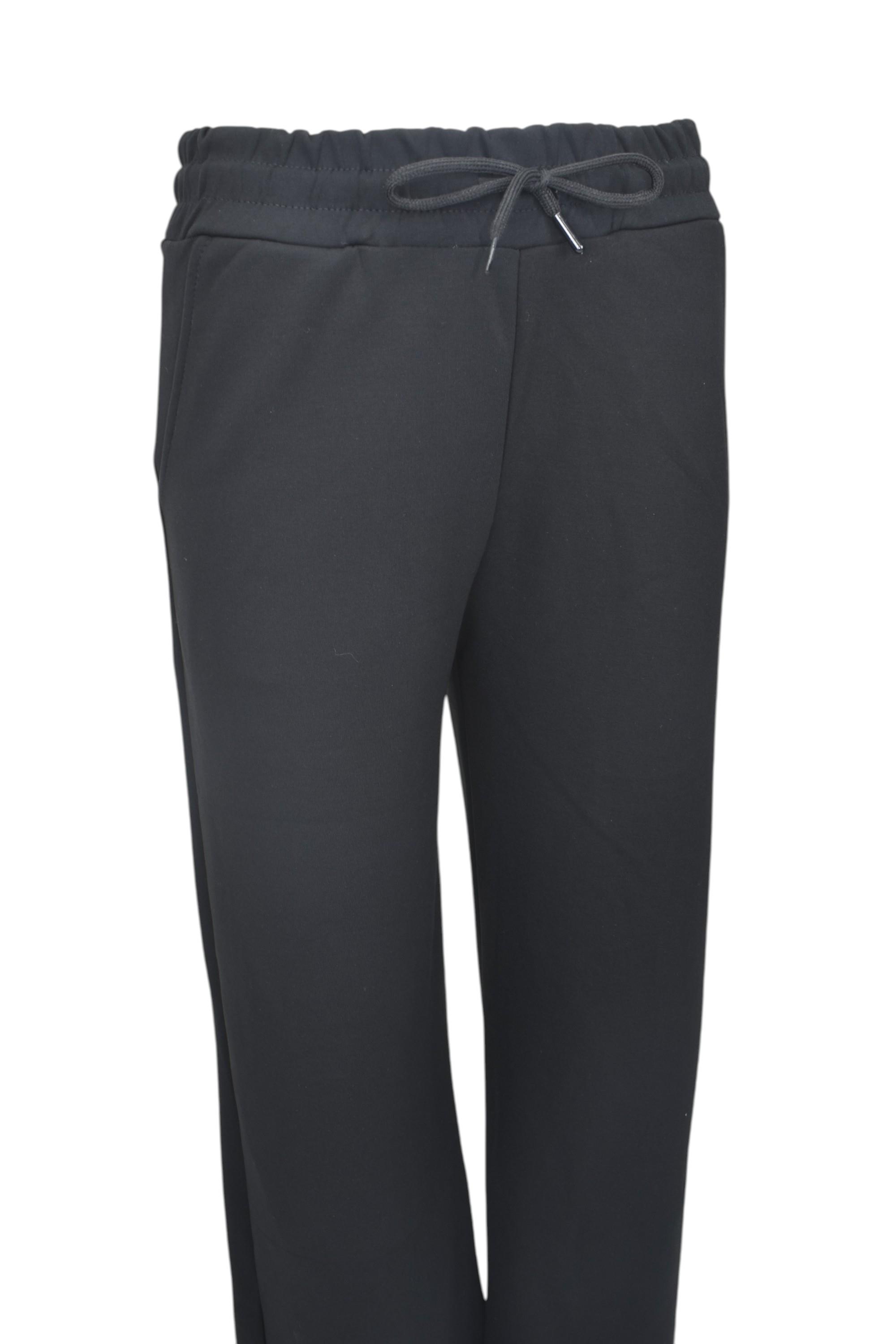 Modal Kumaş Bol Paça Cepli Eşofman Altı - Siyah