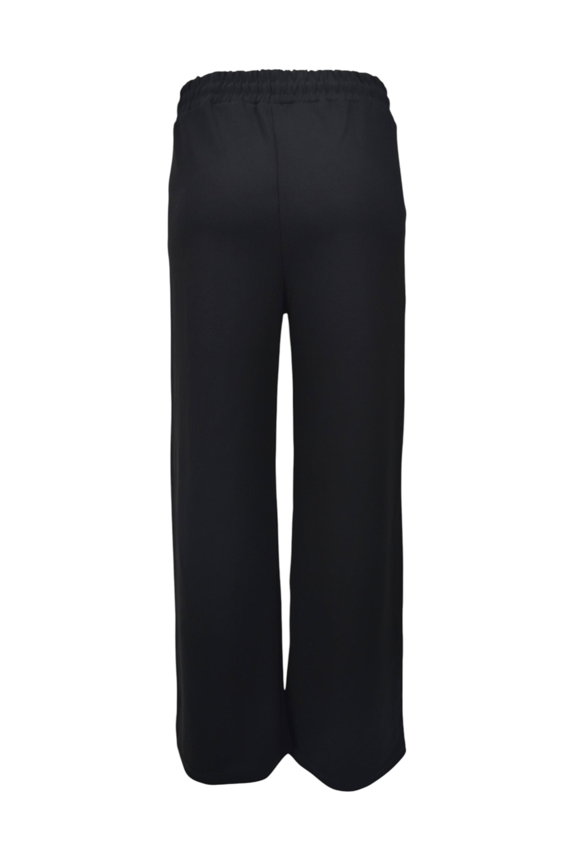 Modal Kumaş Bol Paça Cepli Eşofman Altı - Siyah