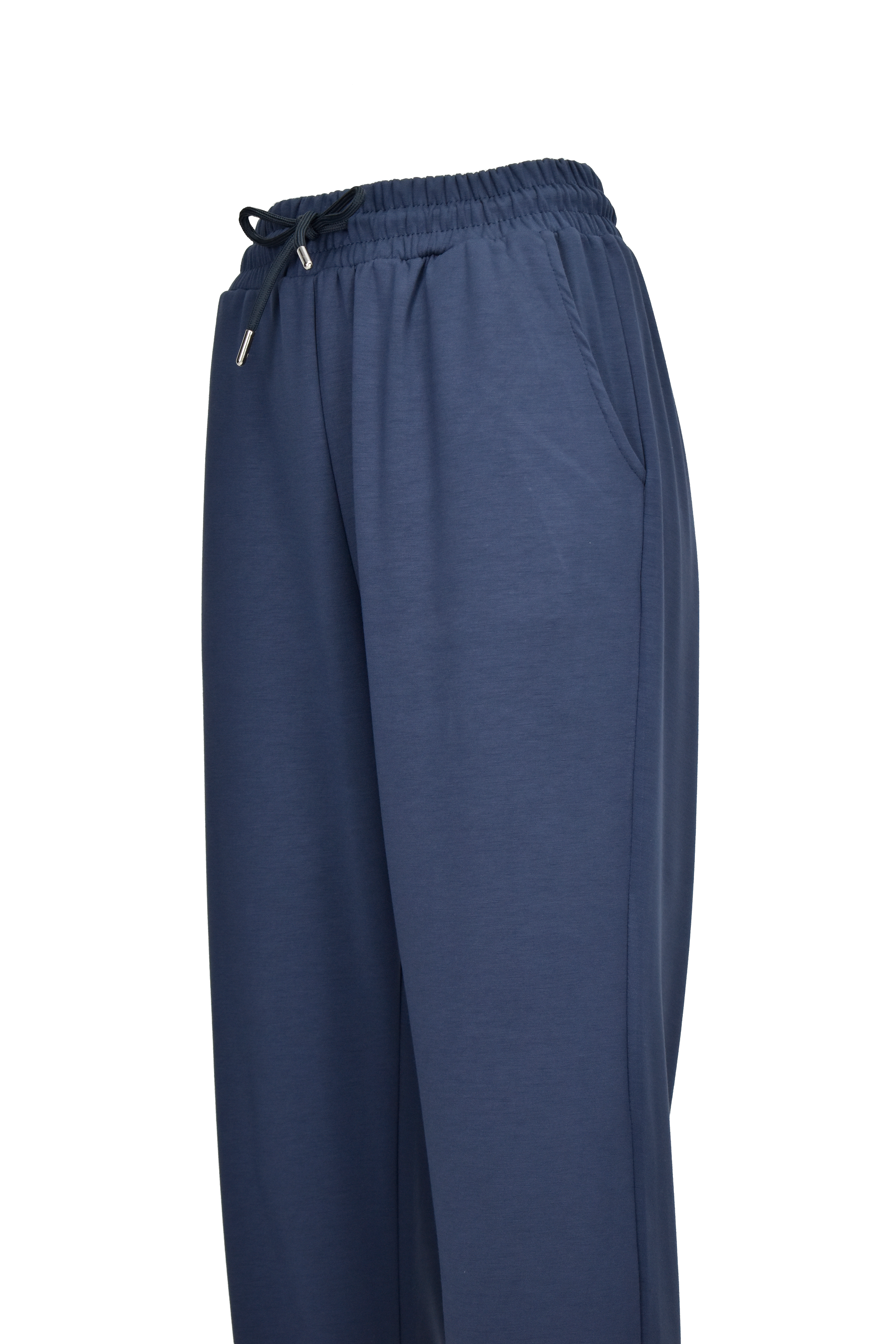 Modal Kumaş Lastik Paça Cepli Eşofman Altı - İndigo