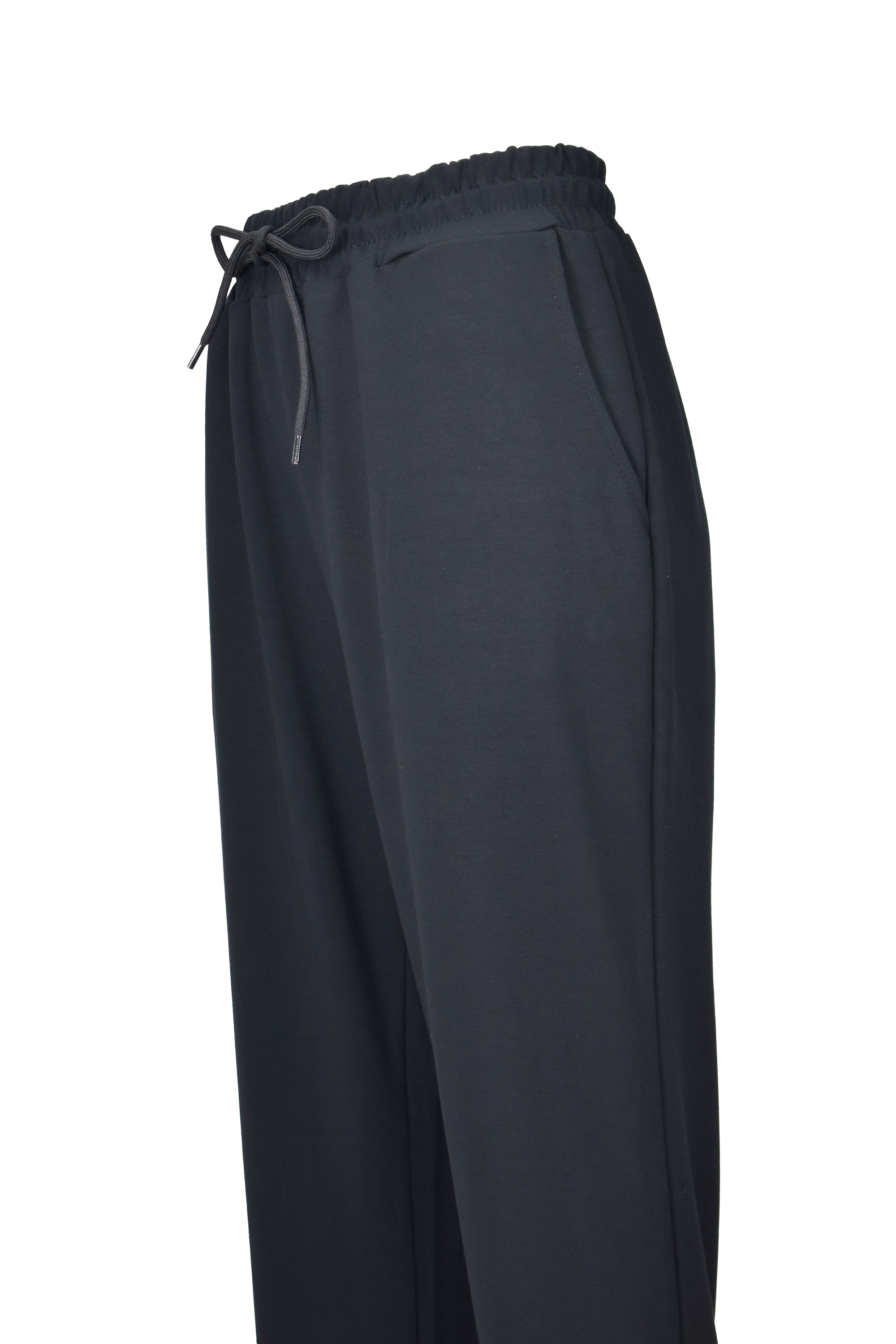 Modal Kumaş Lastik Paça Cepli Eşofman Altı - Siyah