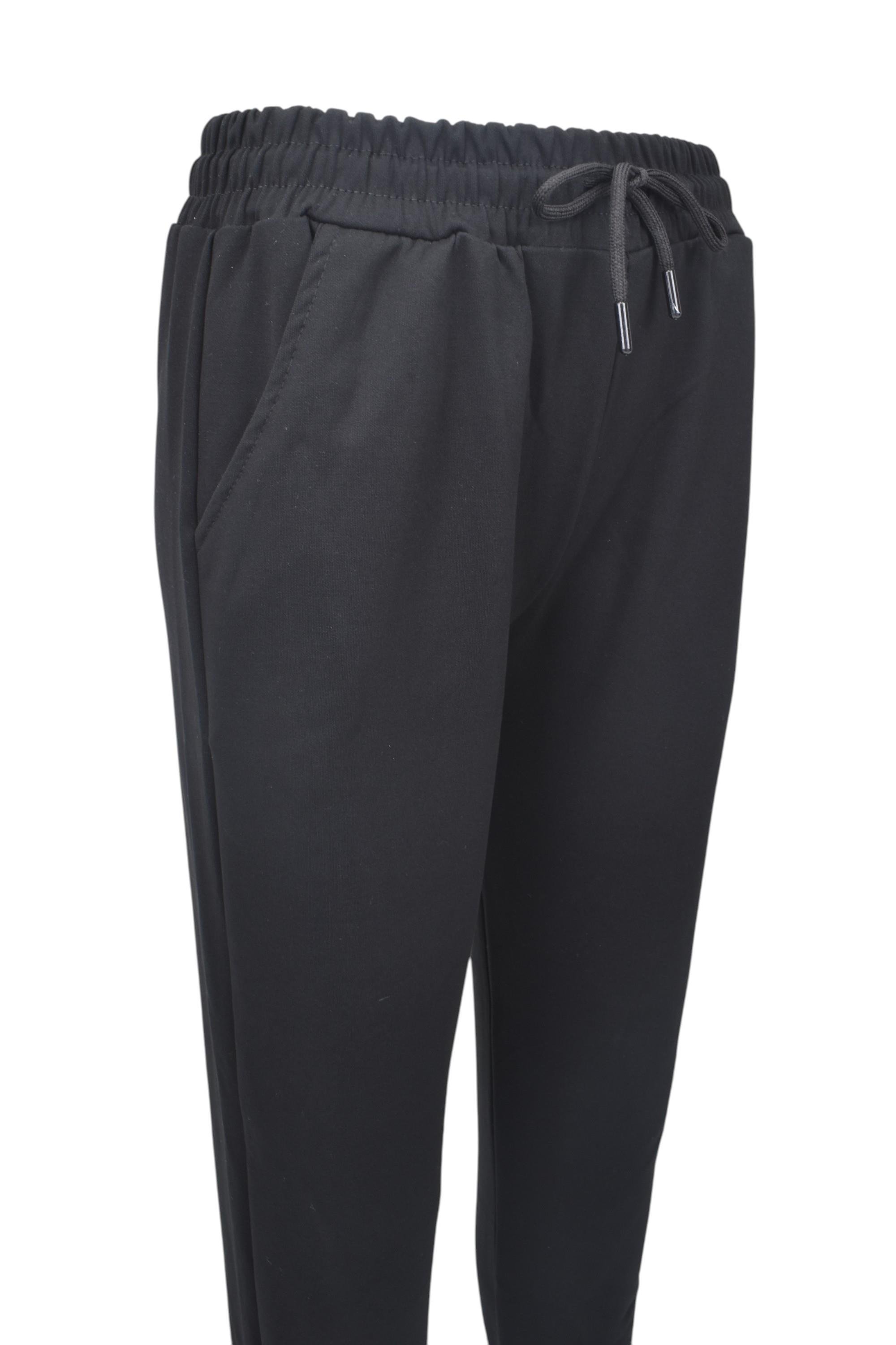 Modal Kumaş Lastik Paça Cepli Eşofman Altı - Siyah