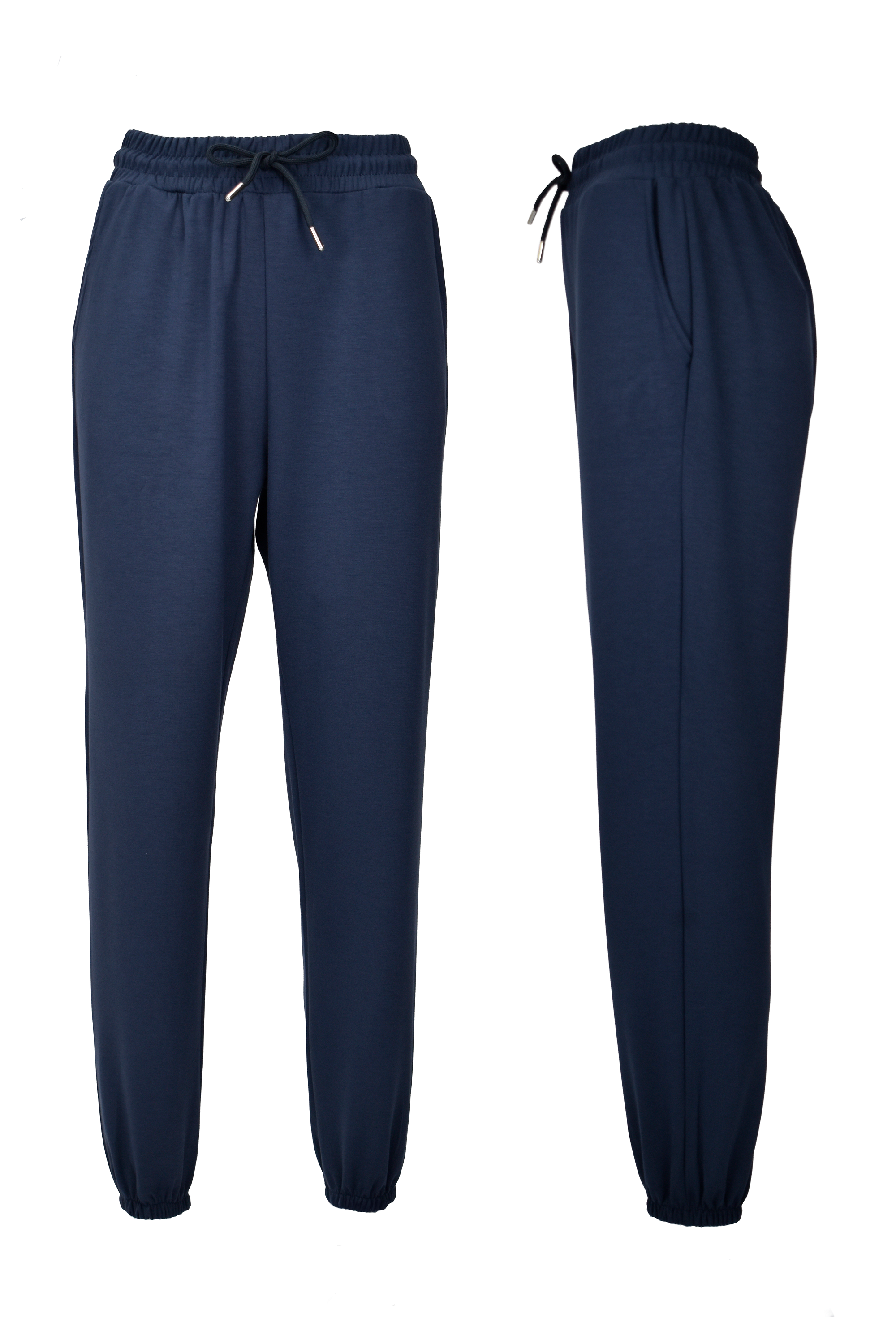 Modal Kumaş Lastik Paça Cepli Eşofman Altı - İndigo