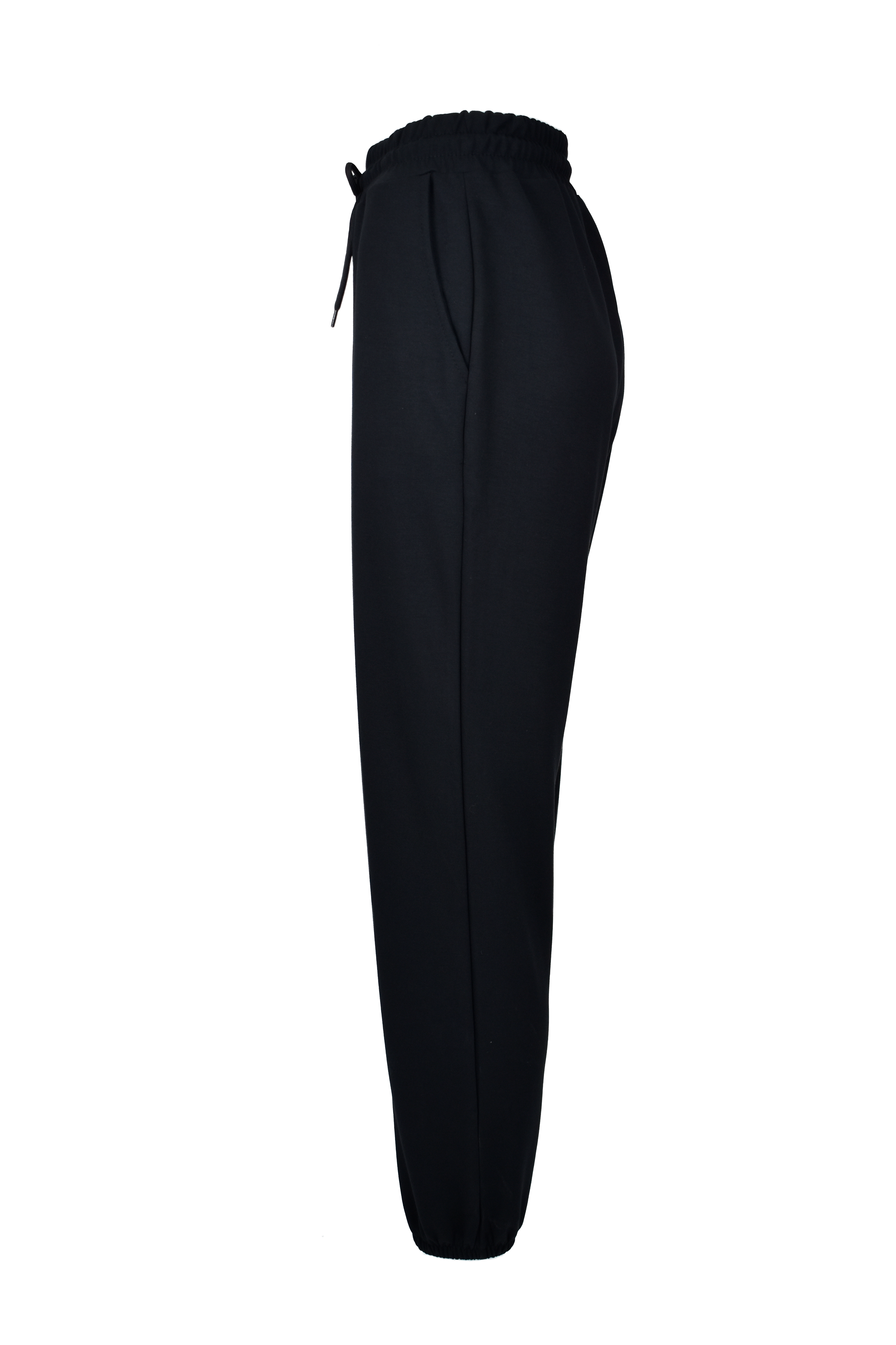 Modal Kumaş Lastik Paça Cepli Eşofman Altı - Siyah