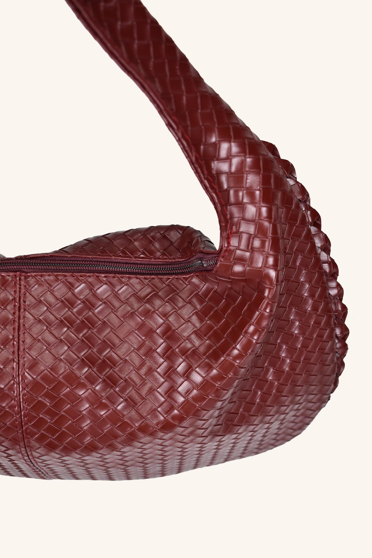 Mono Büyük Boy El ve Omuz Çantası - Bordo