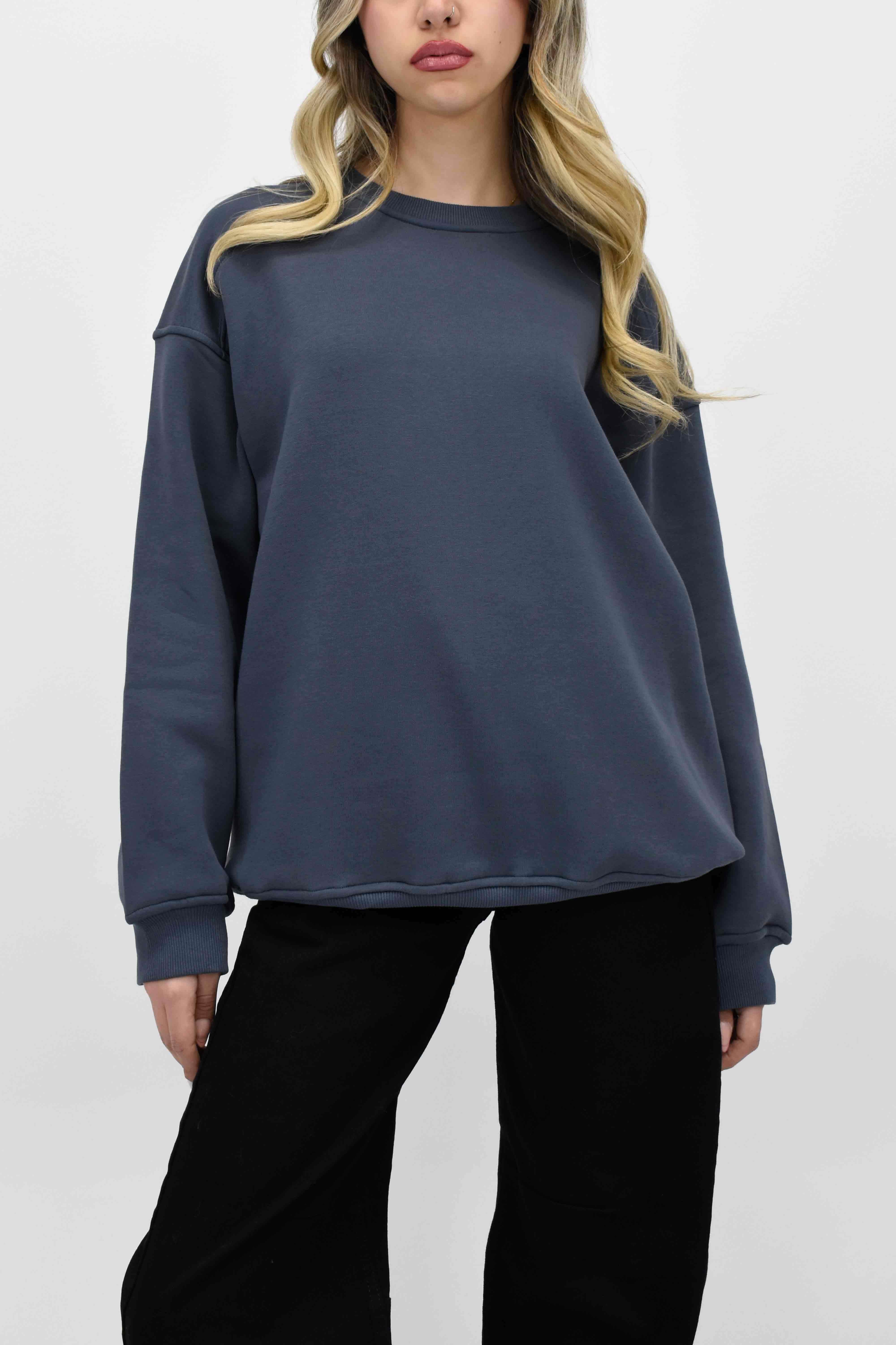 Oversize Sweatsirt-Füme 