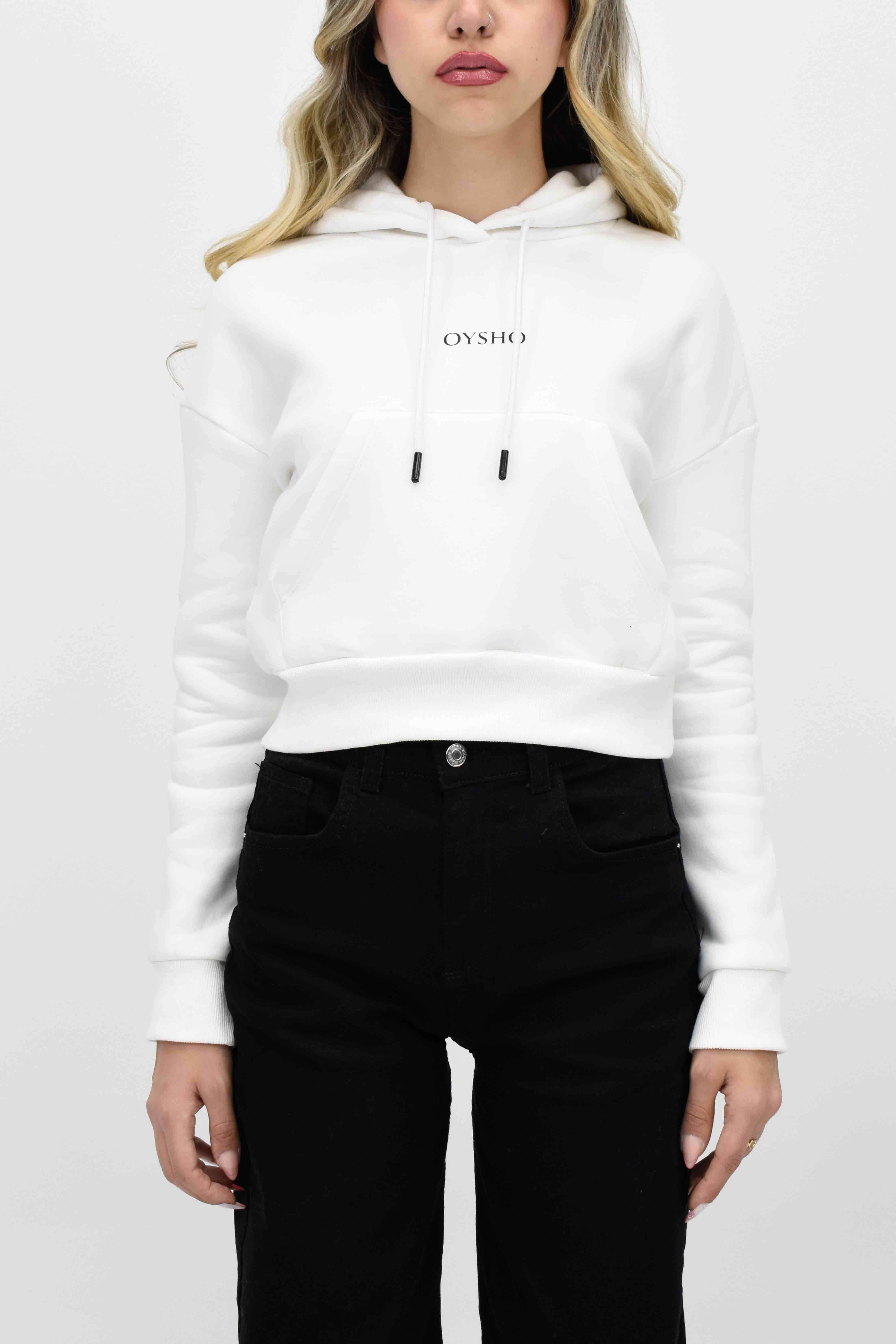 Oysho Baskılı Sweatshirt-Beyaz 