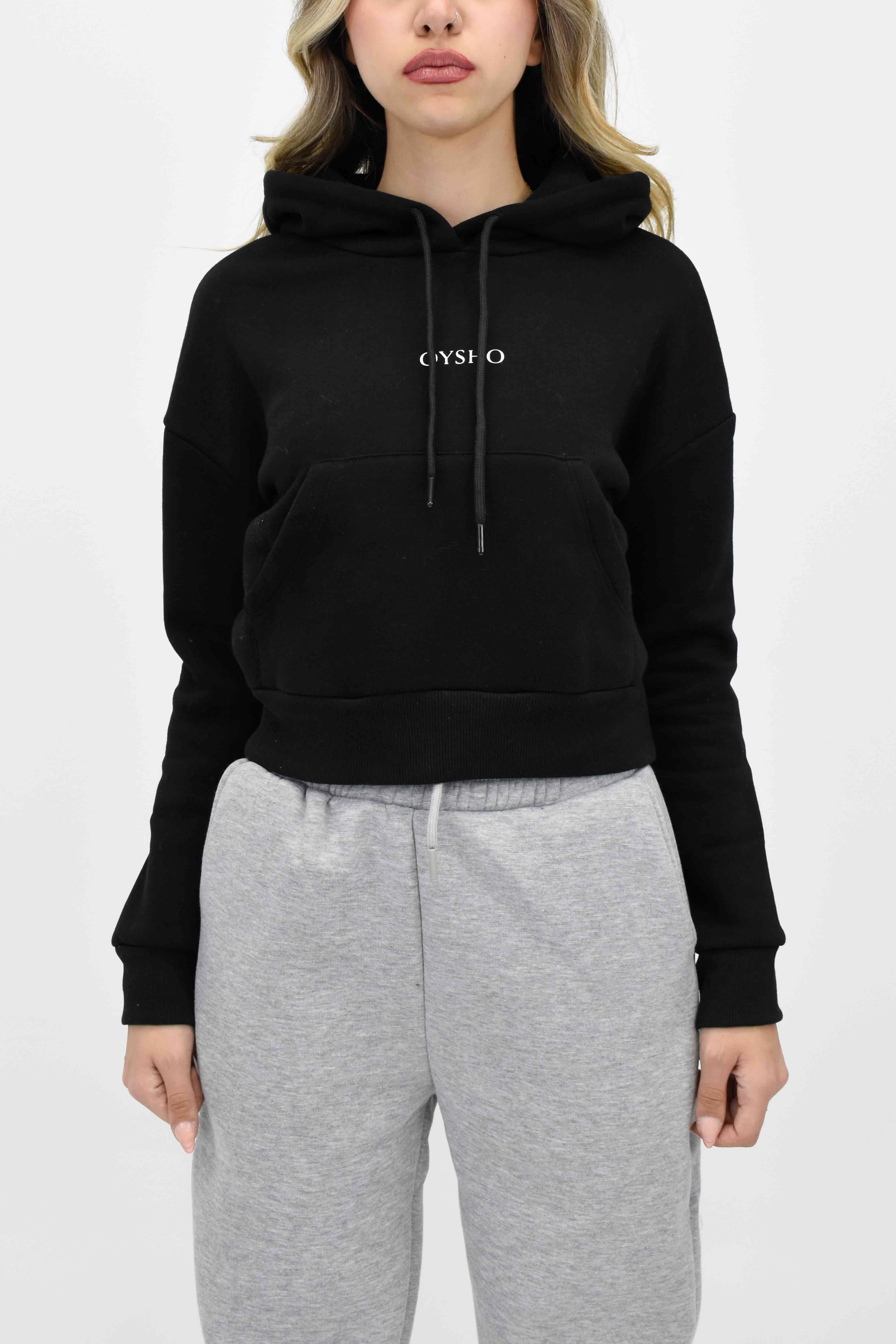 Oysho Baskılı Sweatshirt-Siyah