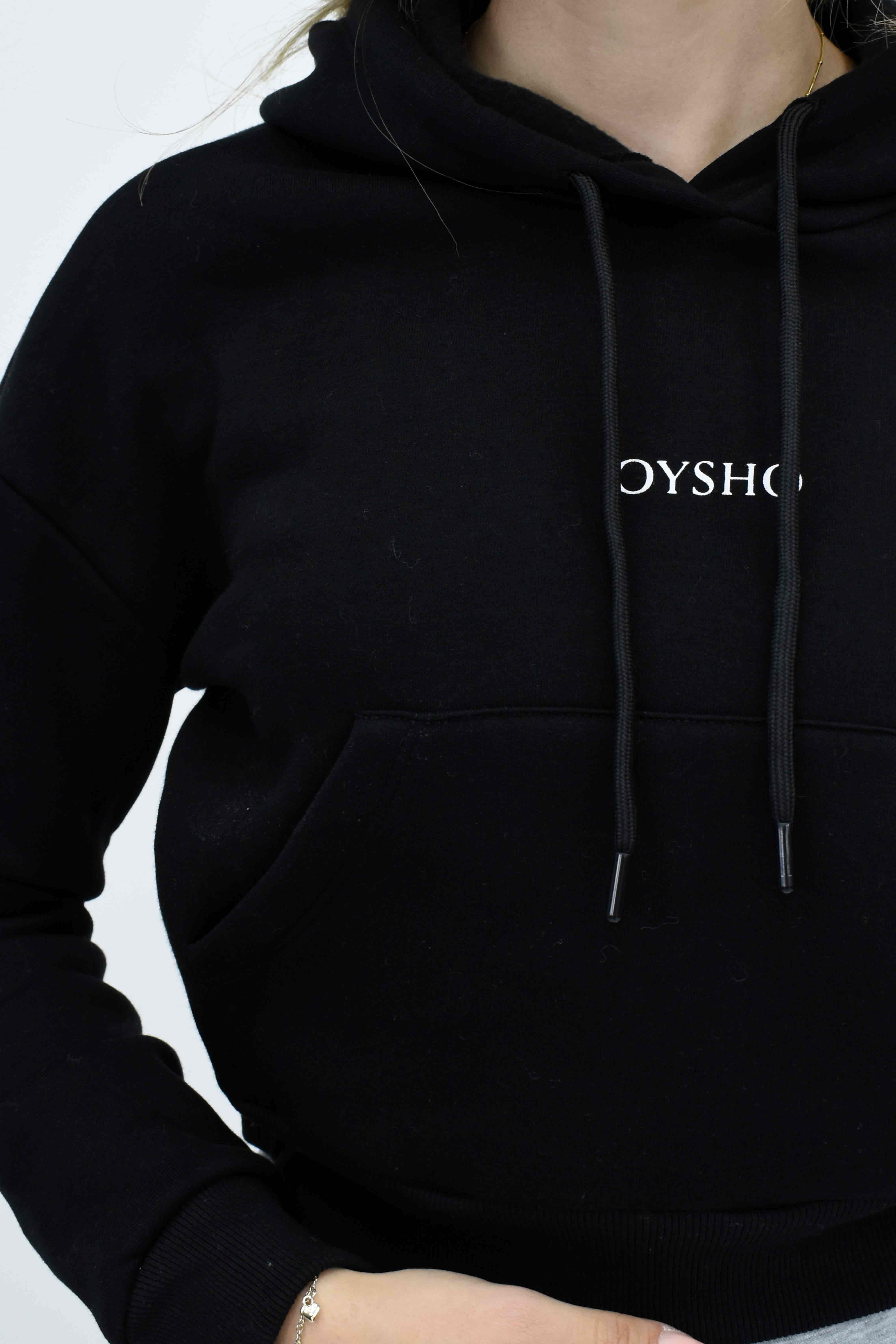Oysho Baskılı Sweatshirt-Siyah