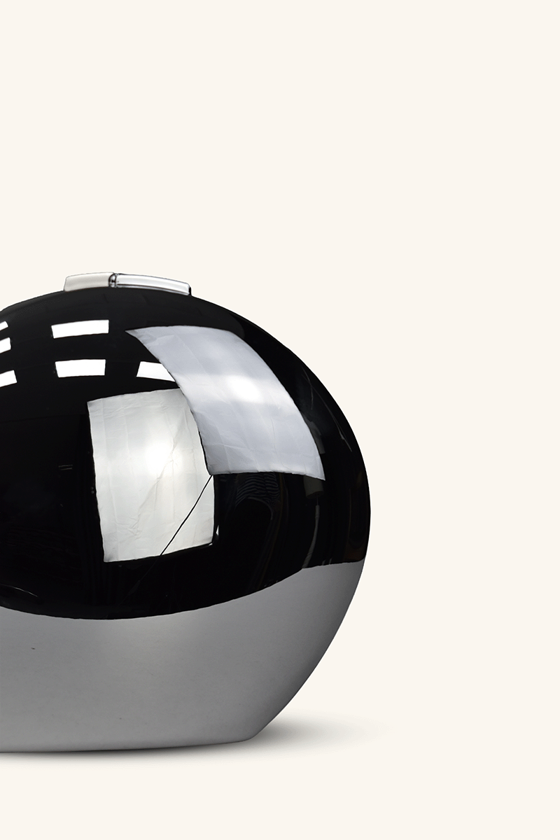 Parlak Metal Abiye Çanta - Gümüş