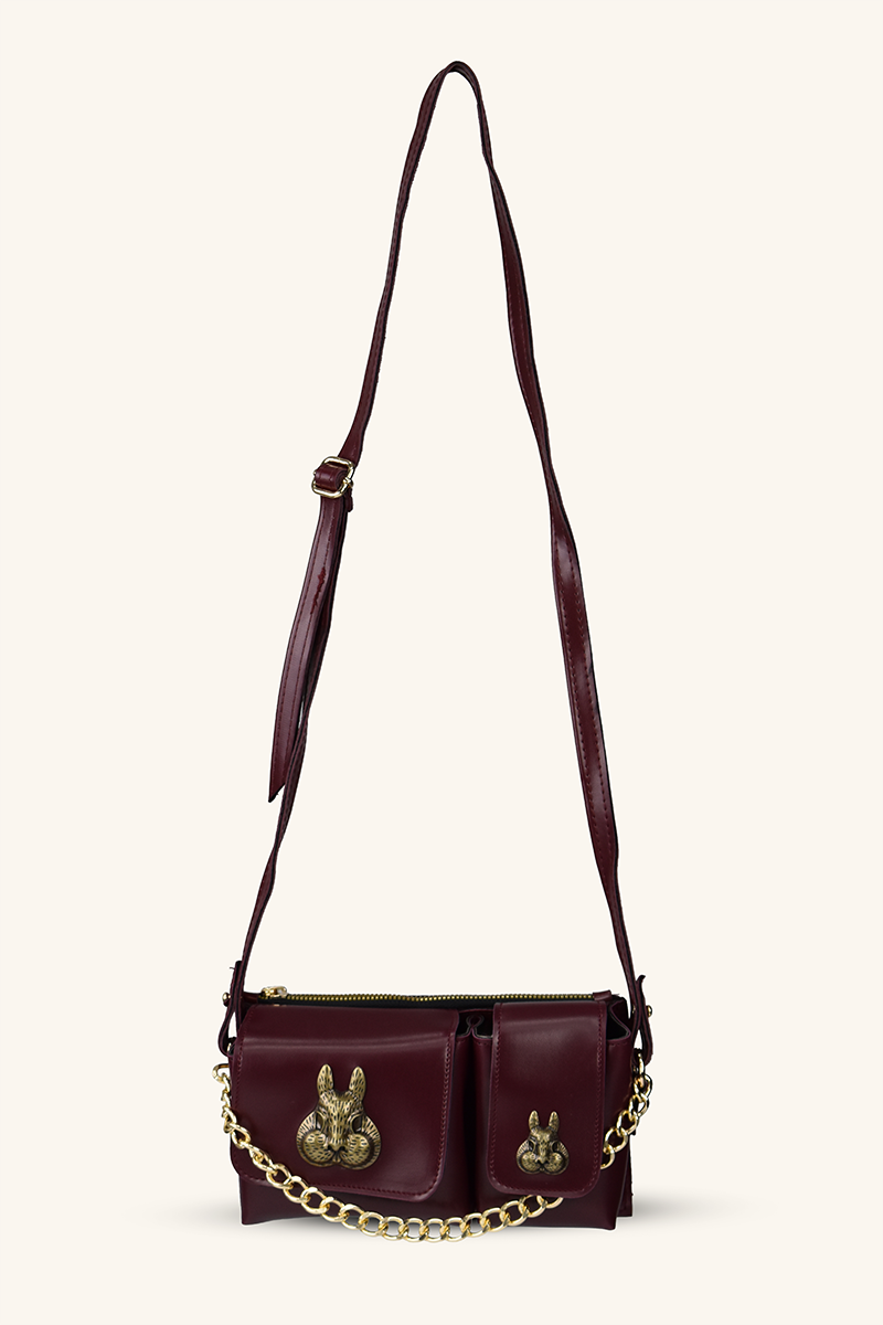 Sincap Aksesuar Detaylı El ve Omuz Çantası - Bordo