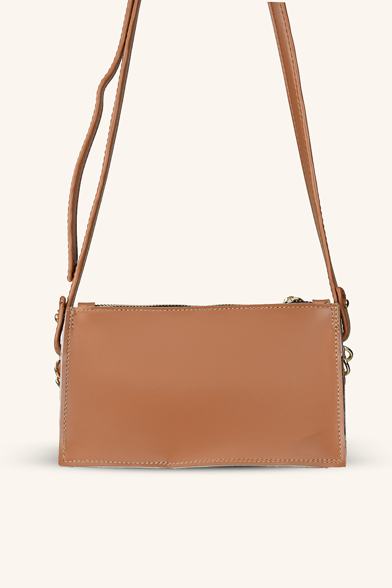 Sincap Aksesuar Detaylı El ve Omuz Çantası - Taba