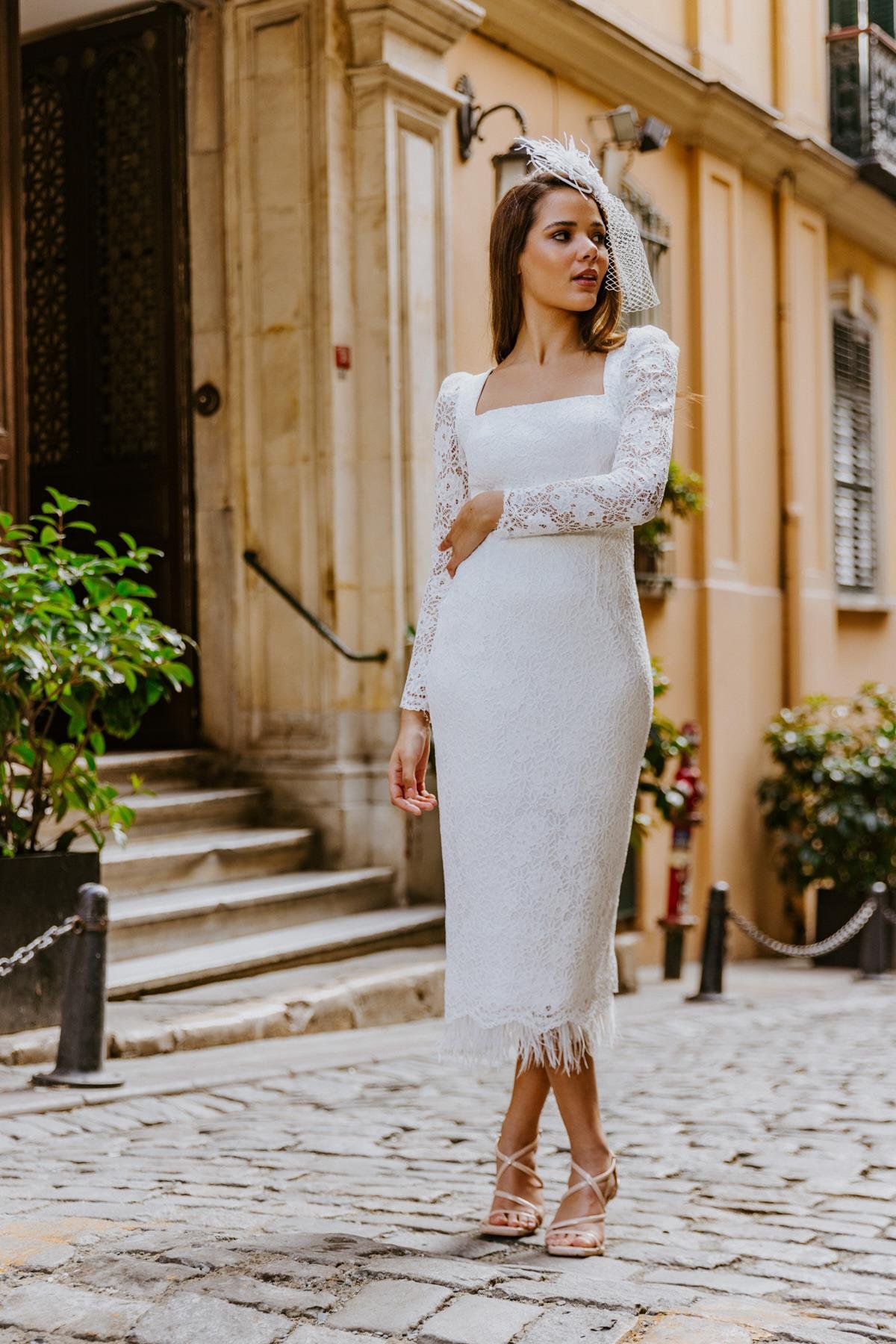 bonteselBontesel Nikah Elbisesi Söz Elbisesi İsteme Elbisesi Dış Çekim Elbisesi Dantel Abiye Elbisebnt55280