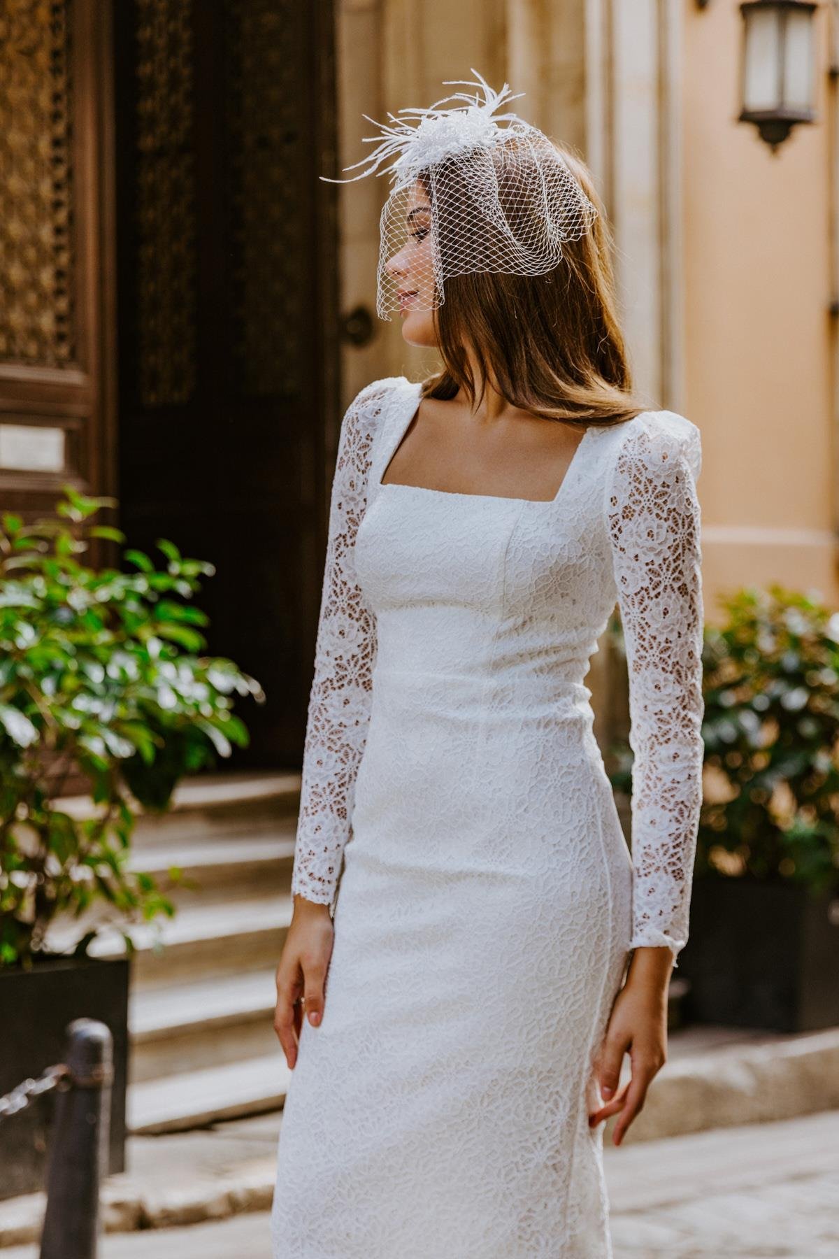 bonteselBontesel Nikah Elbisesi Söz Elbisesi İsteme Elbisesi Dış Çekim Elbisesi Dantel Abiye Elbisebnt55280