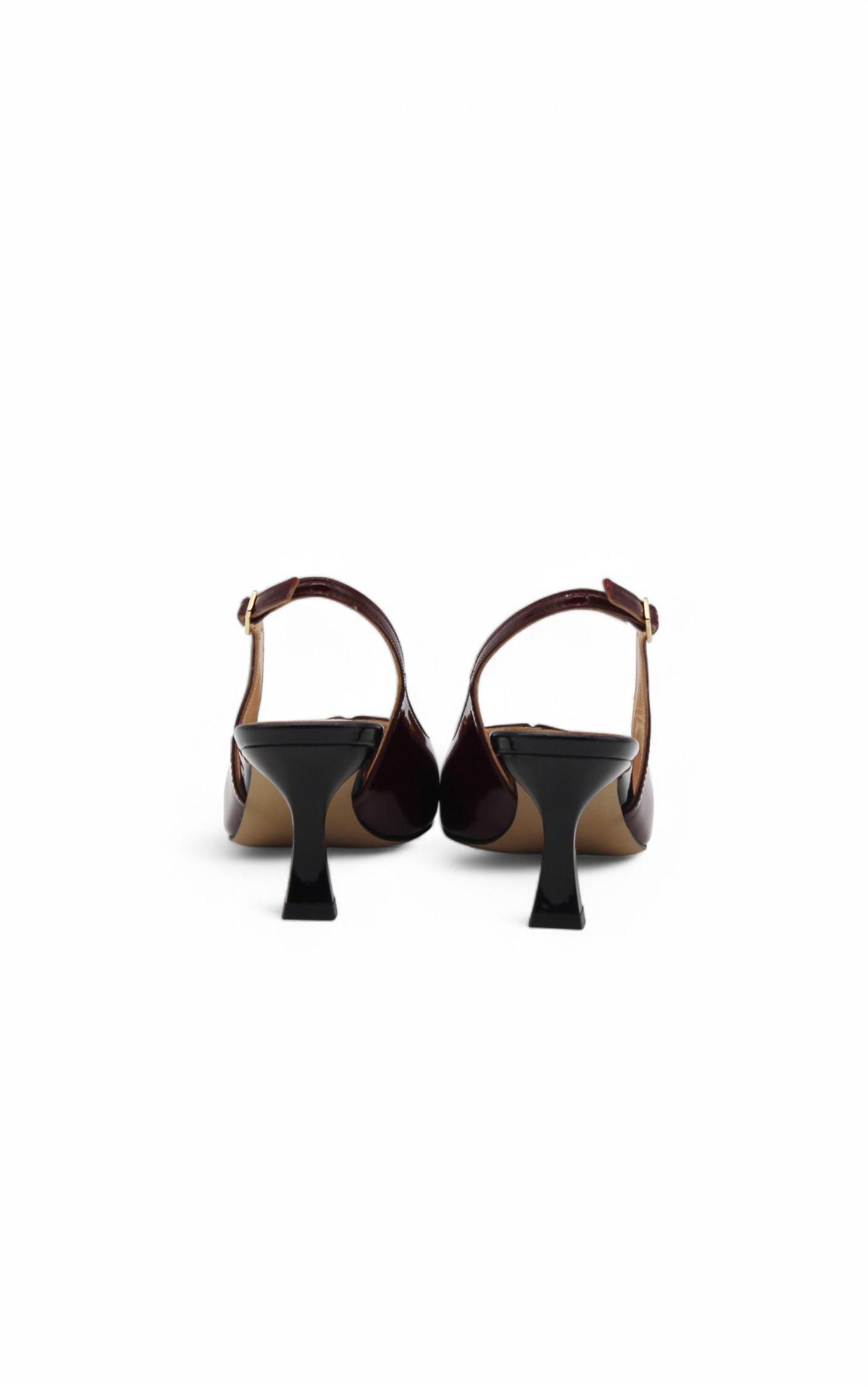 Çift Renkli Topuklu Sandalet