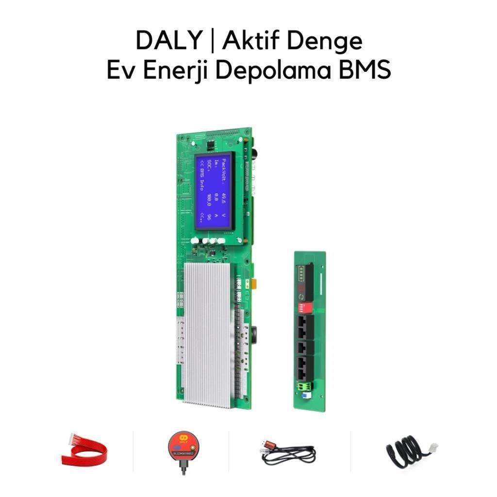 Daly Smart BMS LiFePO4 8S 24V 100A Solar Ev Enerjisi Depolama Sistemi RS485/CAN/LCD
