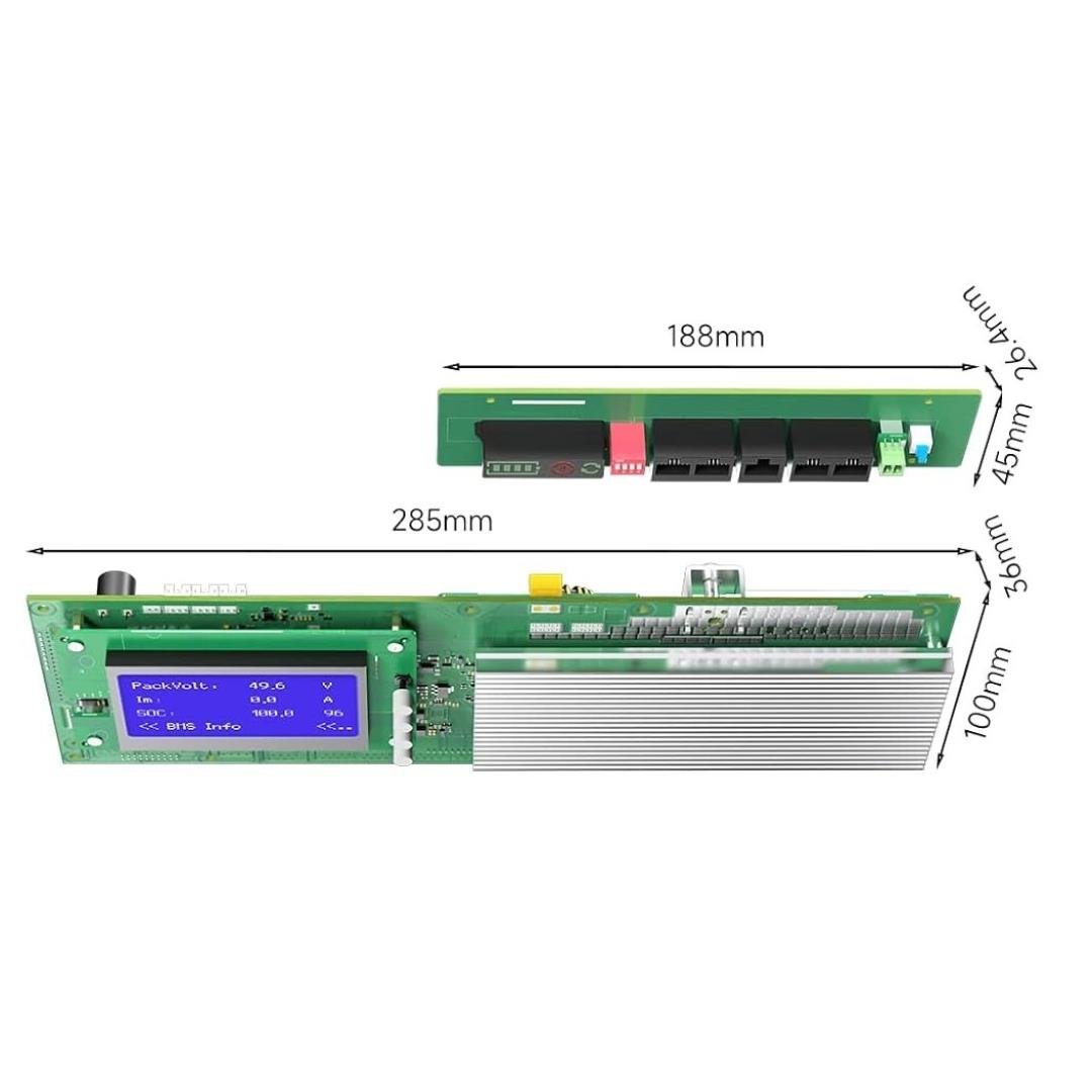Daly Smart BMS LiFePO4 8S 24V 100A Solar Ev Enerjisi Depolama Sistemi RS485/CAN/LCD