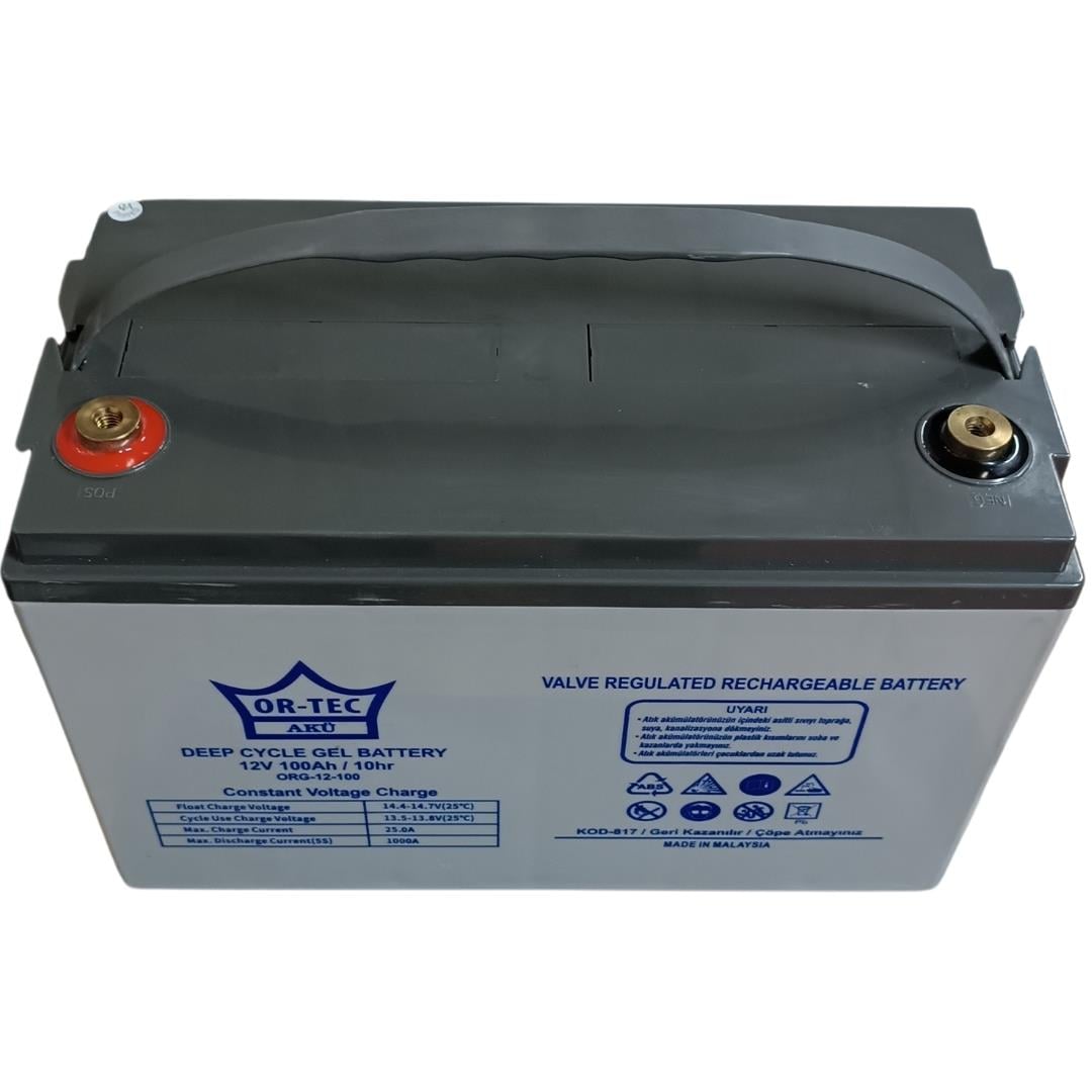 ORTEC 12V 100AH SOLAR SİSTEM JEL AKÜ