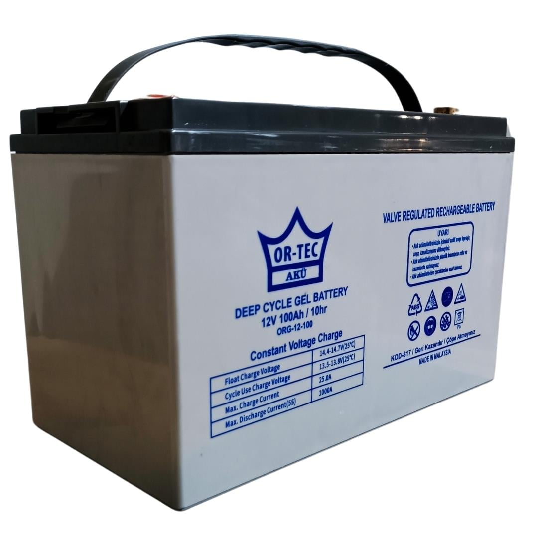 ORTEC 12V 100AH SOLAR SİSTEM JEL AKÜ