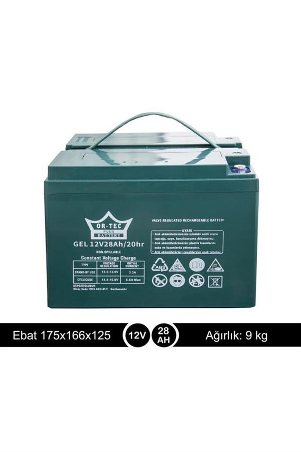 ORTEC 12V 28AH ENGELLİ ARAÇ AKÜSÜ