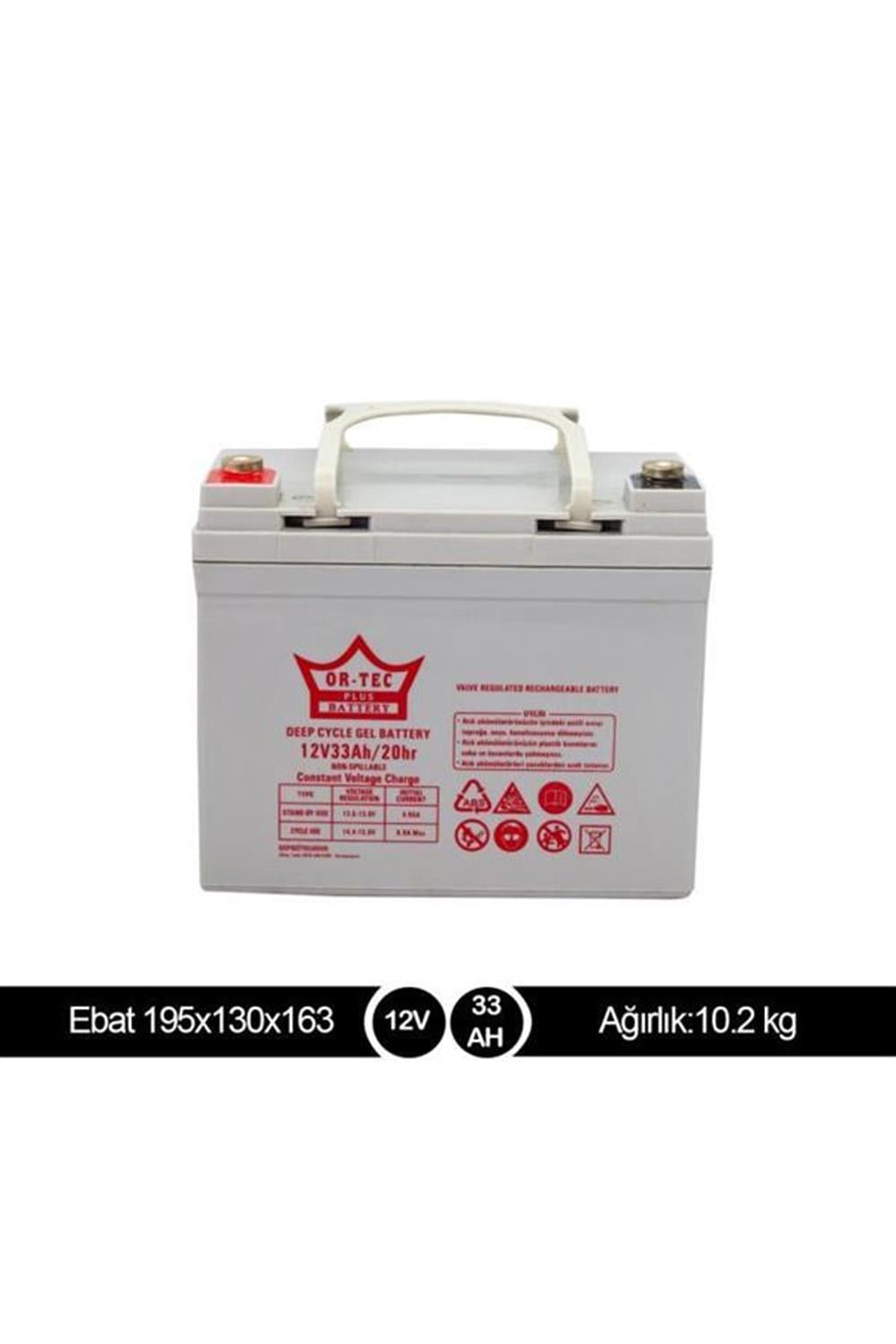 ORTEC 12V 33AH ENGELLİ ARAÇ AKÜSÜ
