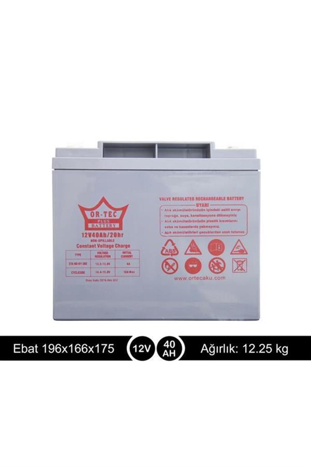 ORTEC 12V 40AH AKÜ