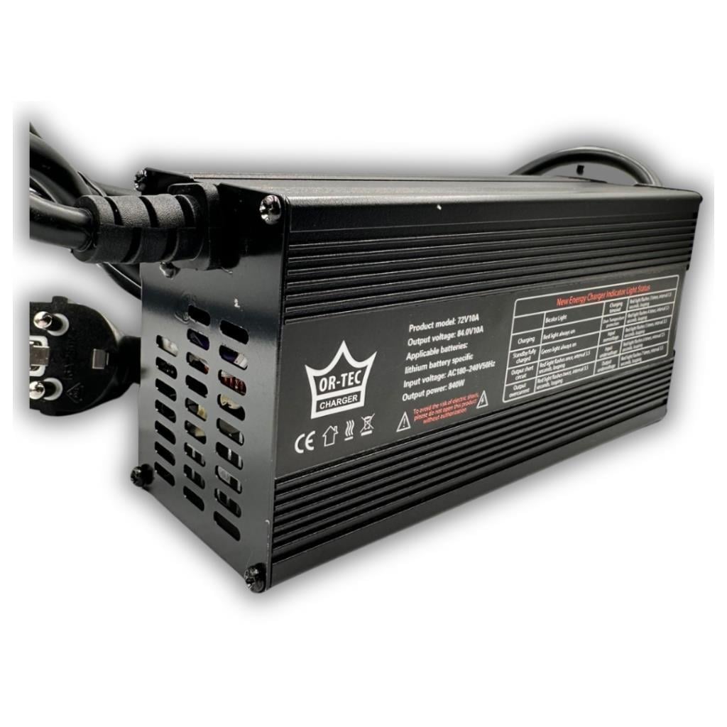 ORTEC 72V 10A Li-Ion ve LiFePO4 Akıllı Lityum Akü Şarj Cihazı